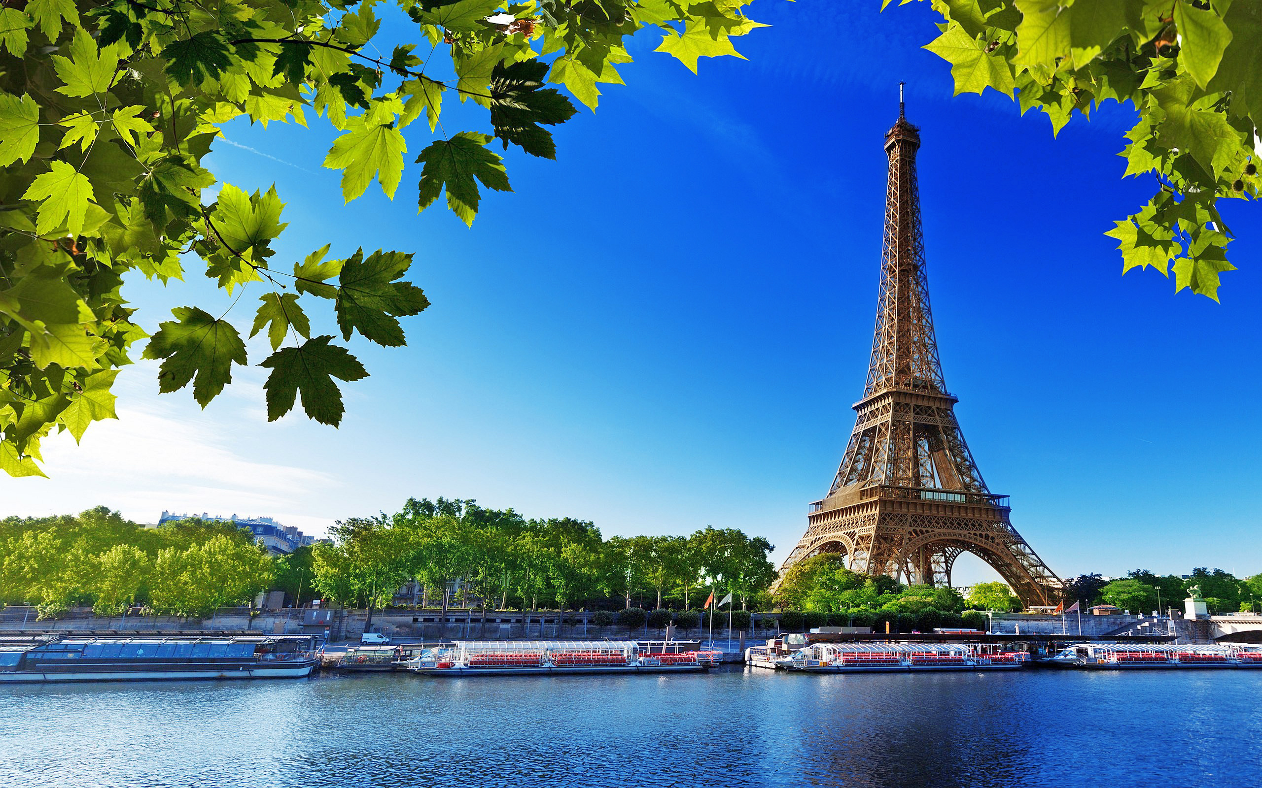 Wallpapers paris eiffel tower river on the desktop