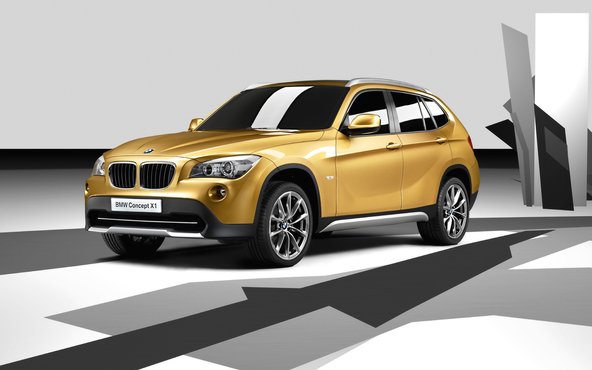 桌面上的壁纸bmw x 1 交叉 车头灯