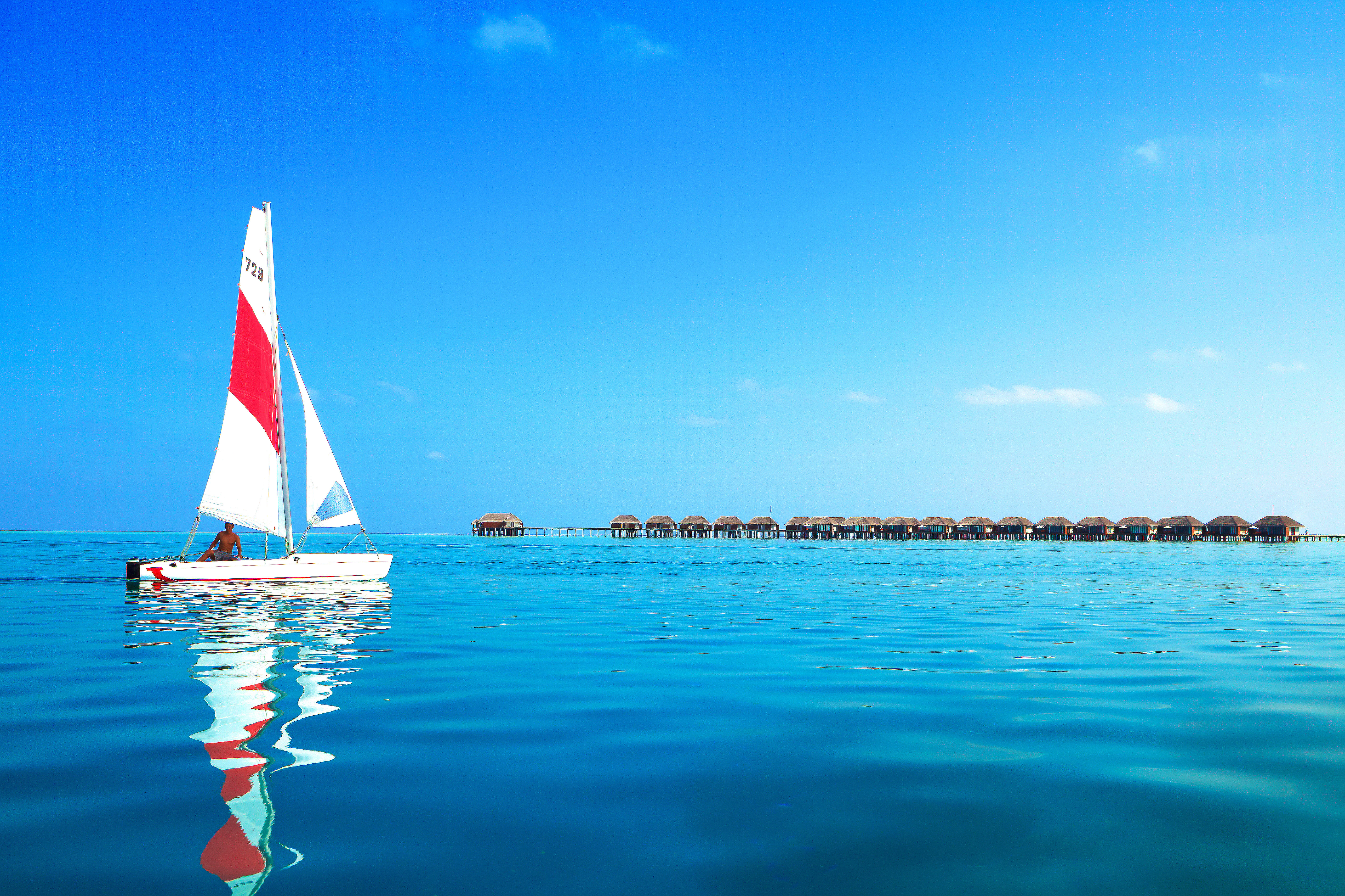 桌面上的壁纸热带地区 帆船 马尔代夫