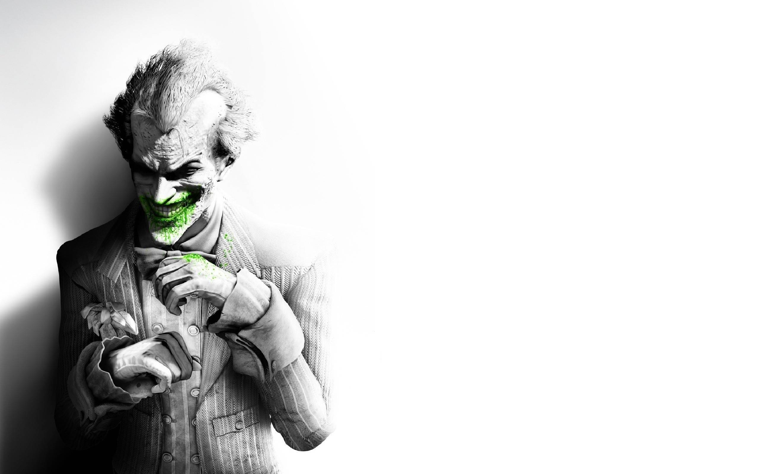 Wallpapers arkham city smile joker on the desktop