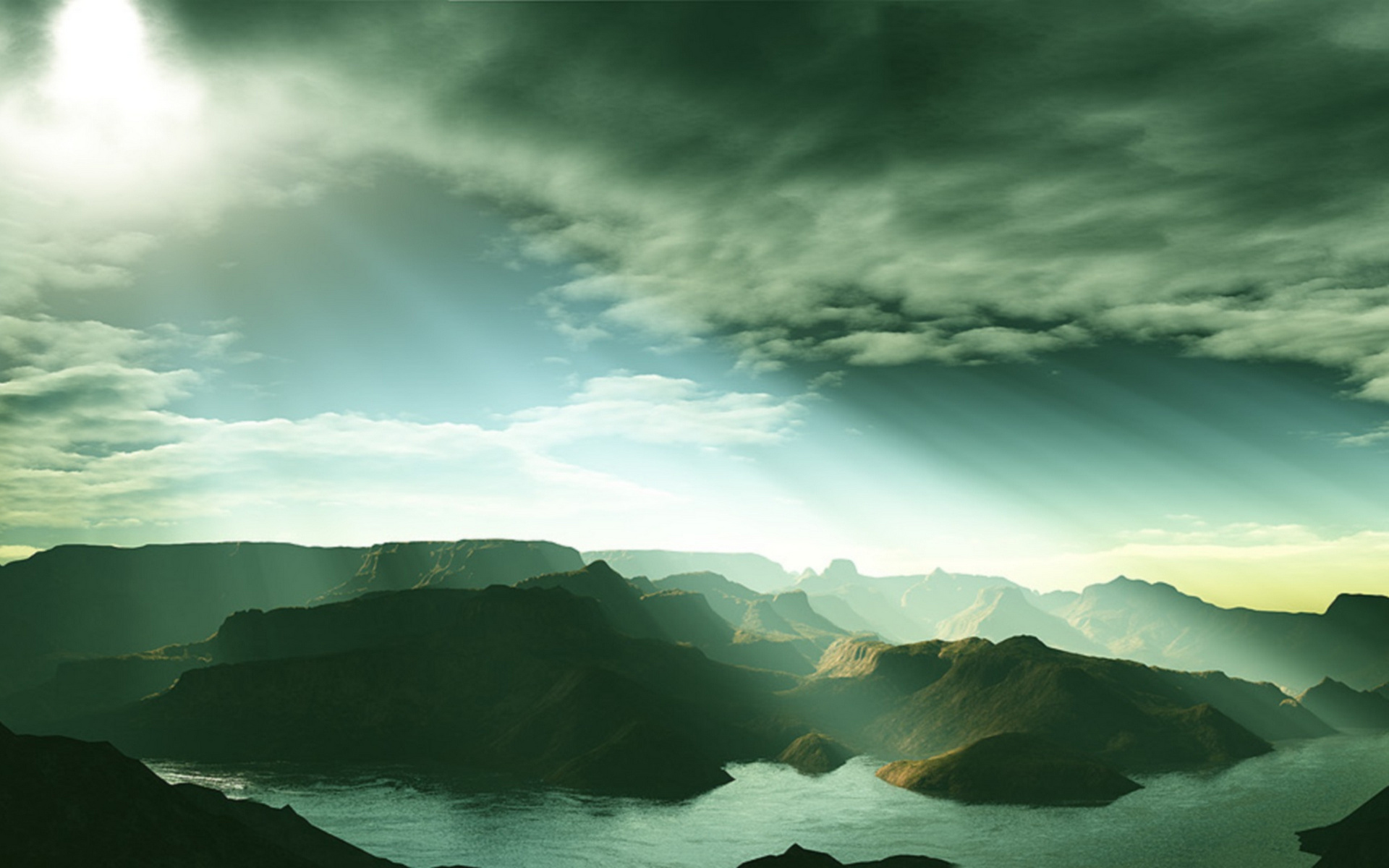 Wallpapers nature clouds rays on the desktop