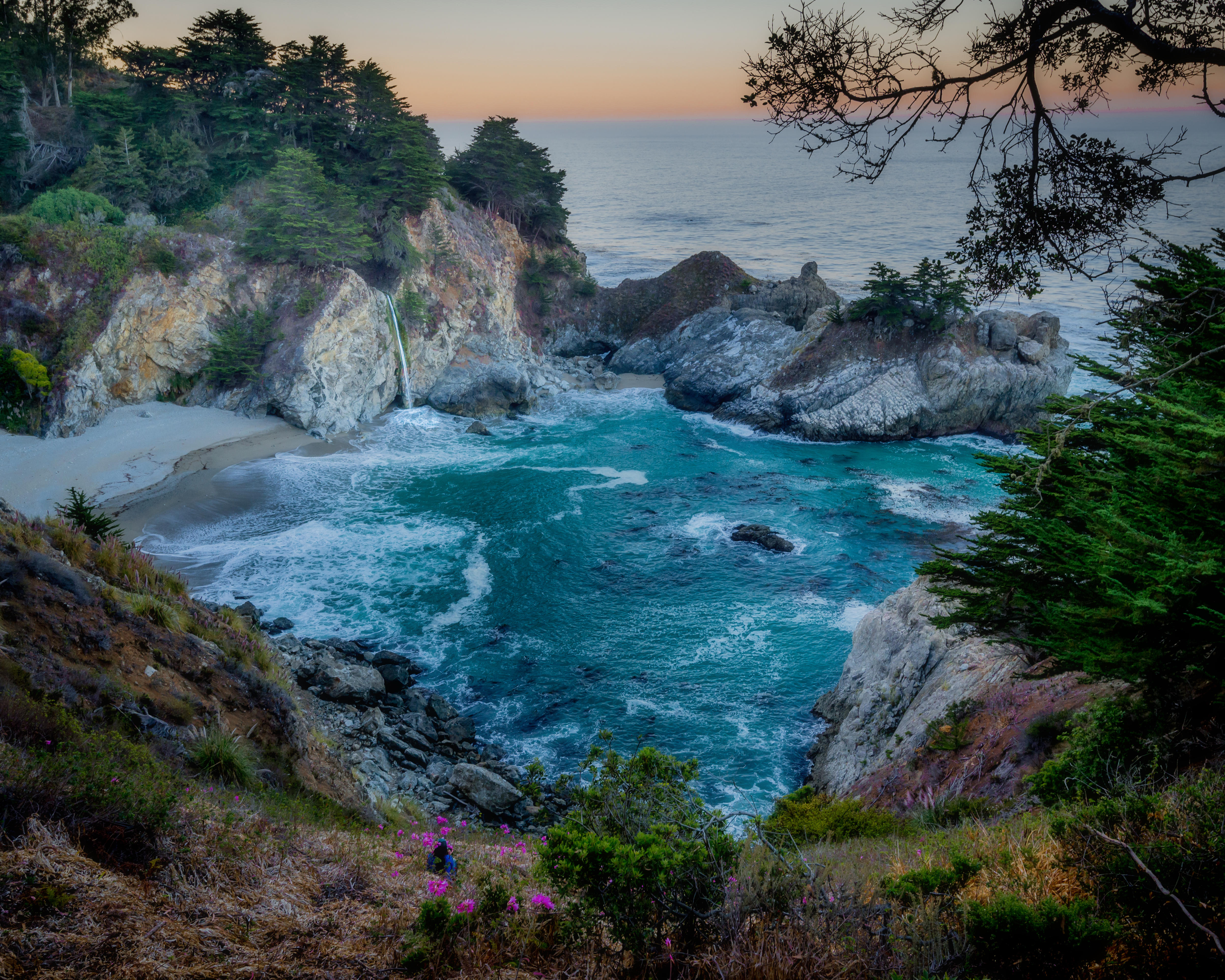 Wallpapers trees rocks California on the desktop