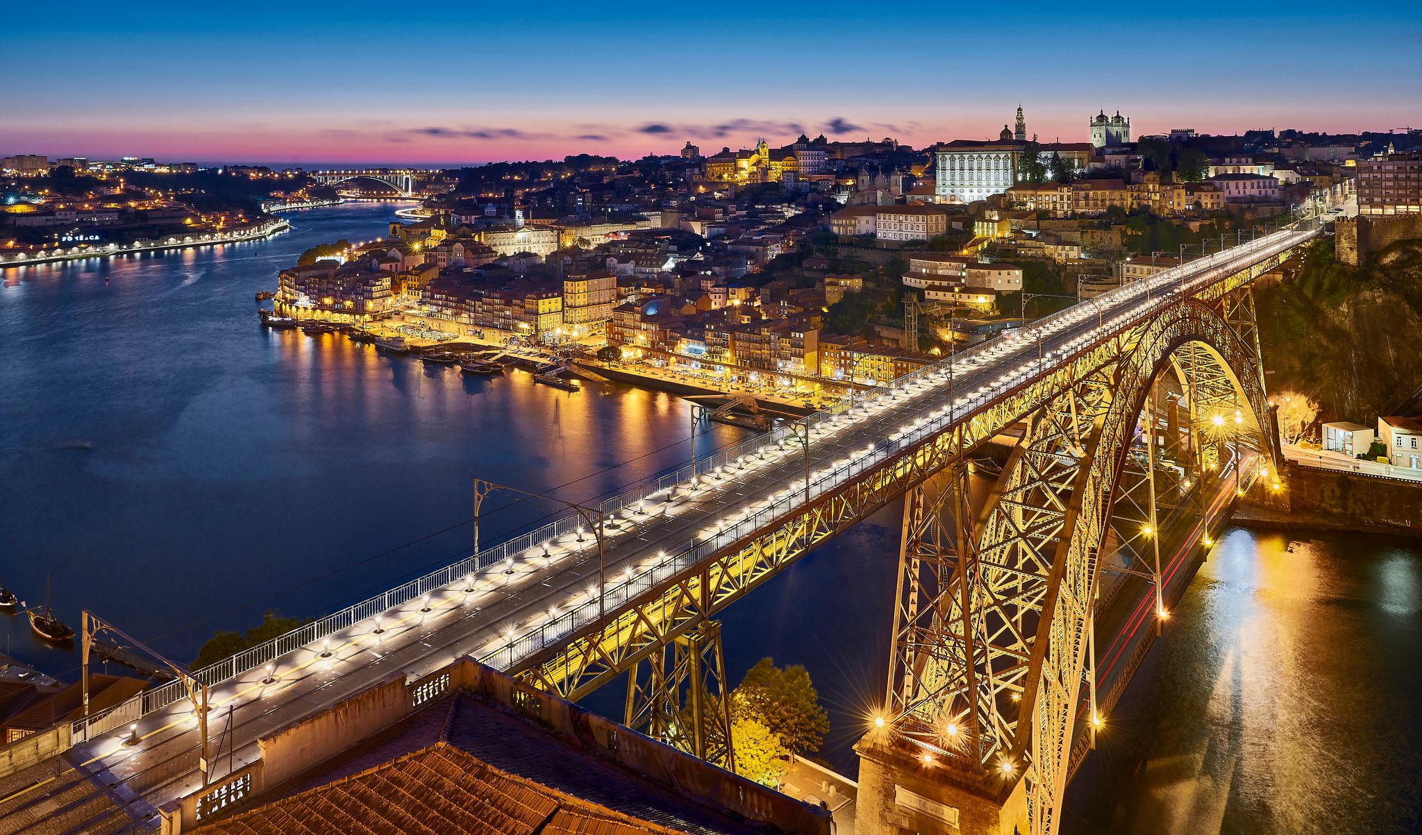 Wallpapers the Luis bridge Porto Portugal on the desktop