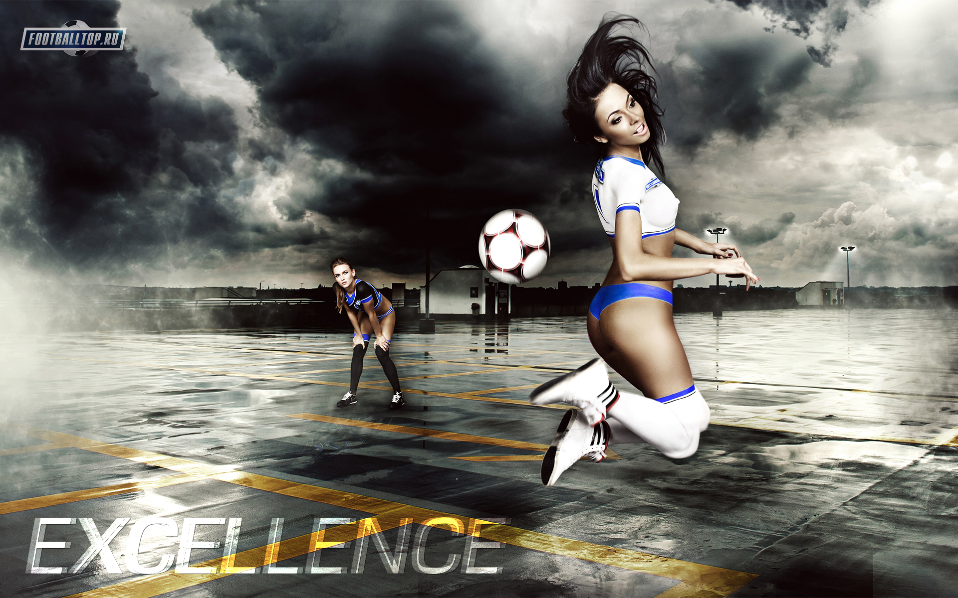 Wallpapers girls sports ball on the desktop