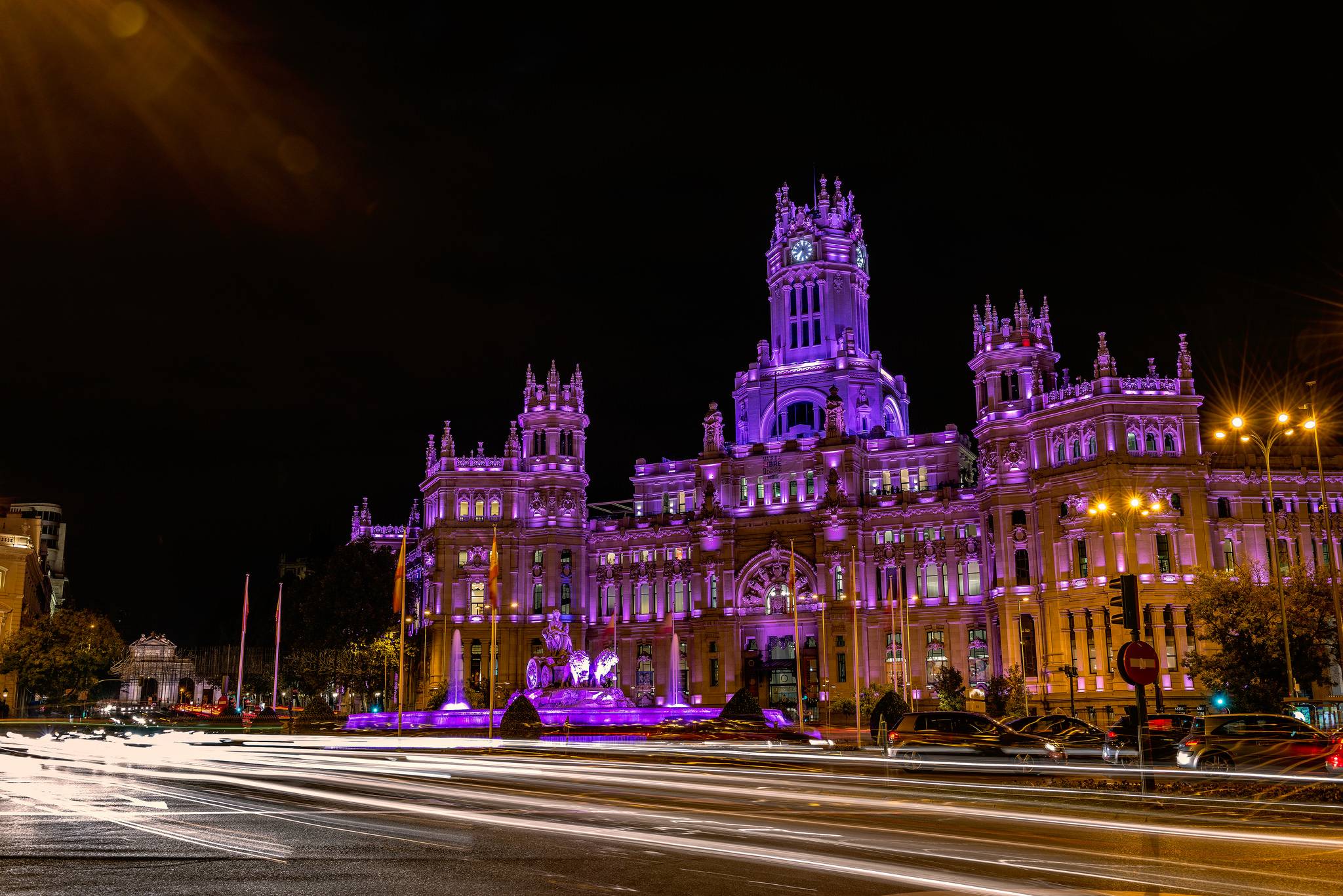 Wallpapers Madrid Spain lights on the desktop