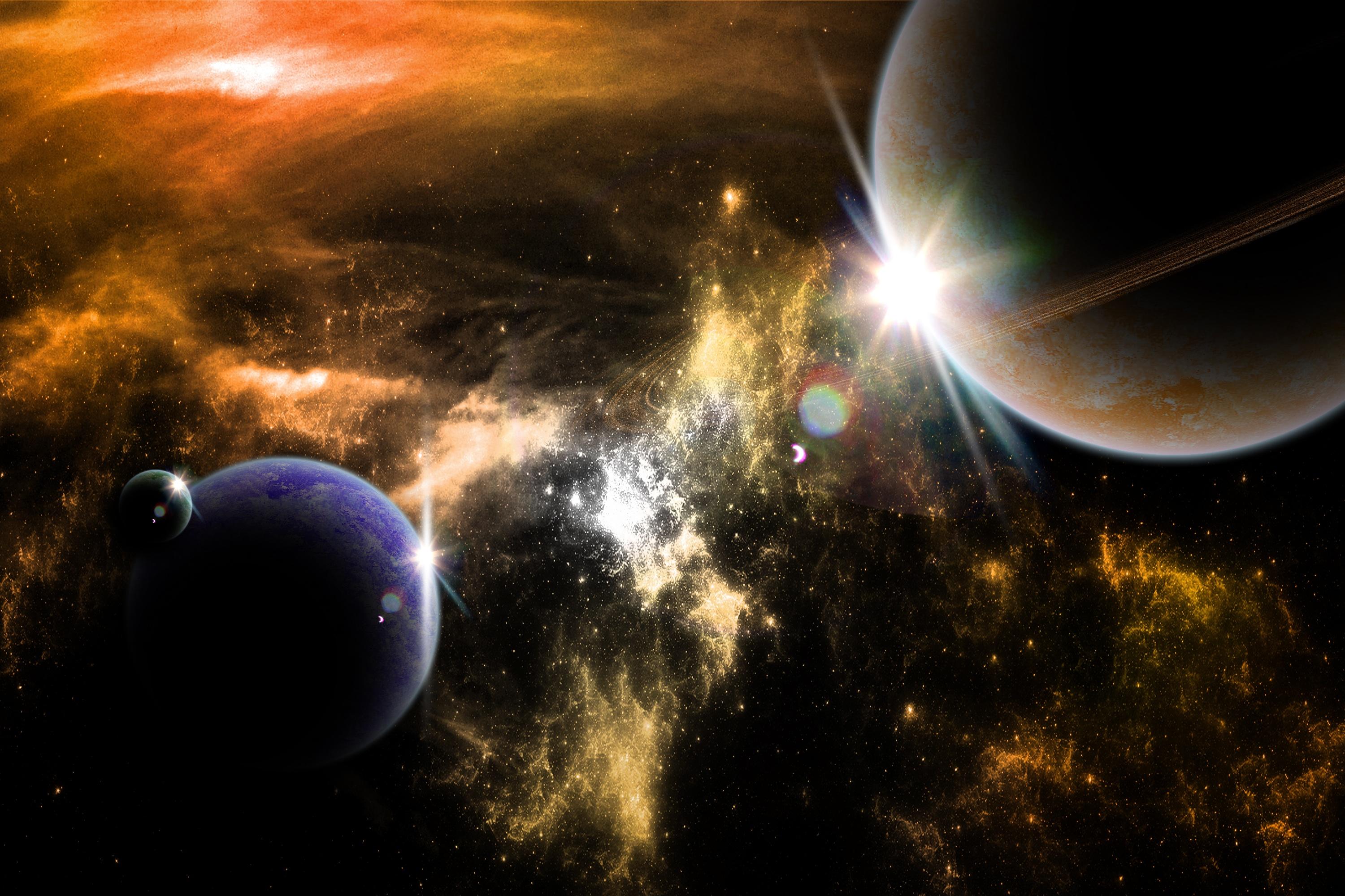 Wallpapers constellations planets vacuum on the desktop