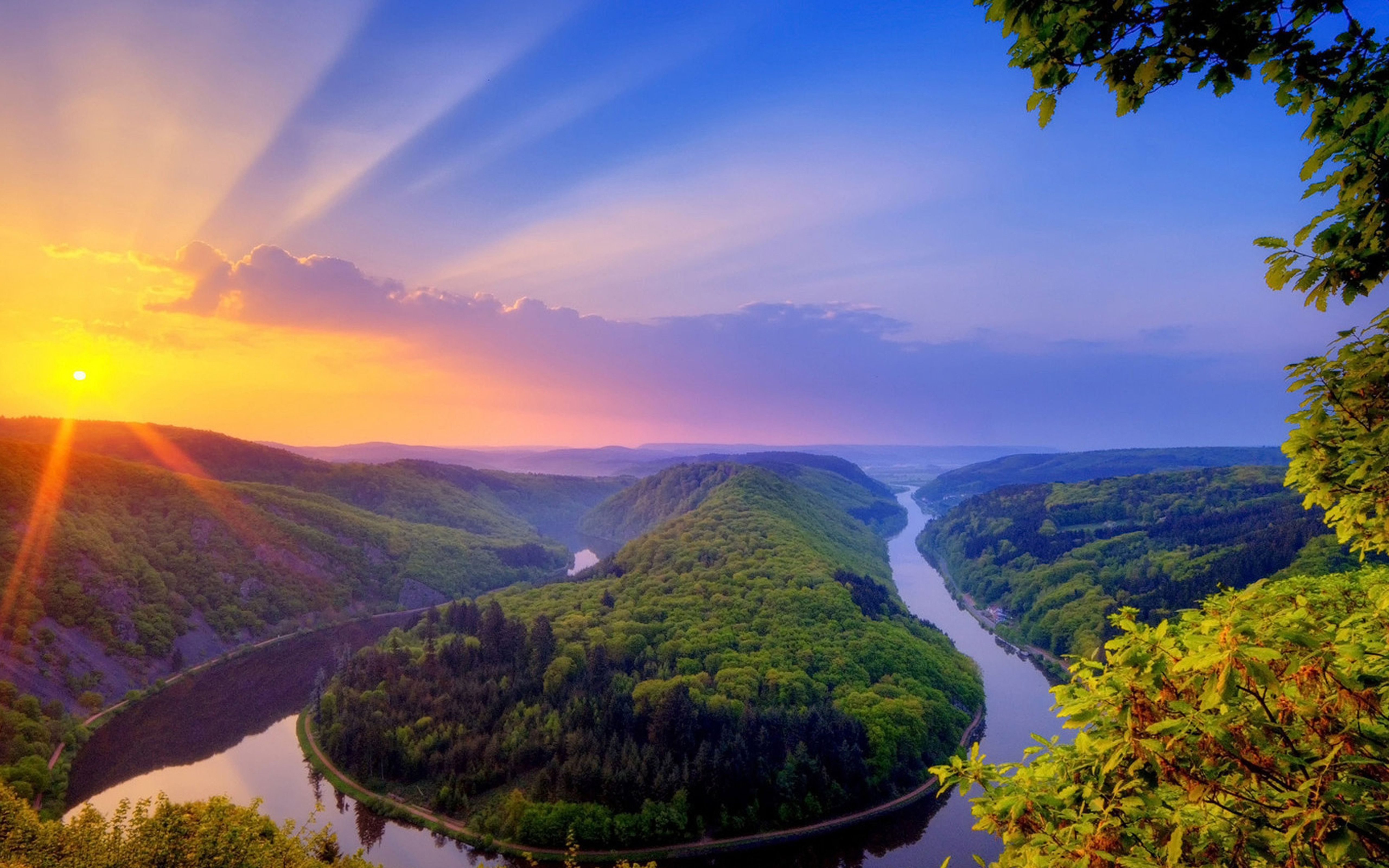 Wallpapers Saar Orschholz Saar river loop in Metlach on the desktop