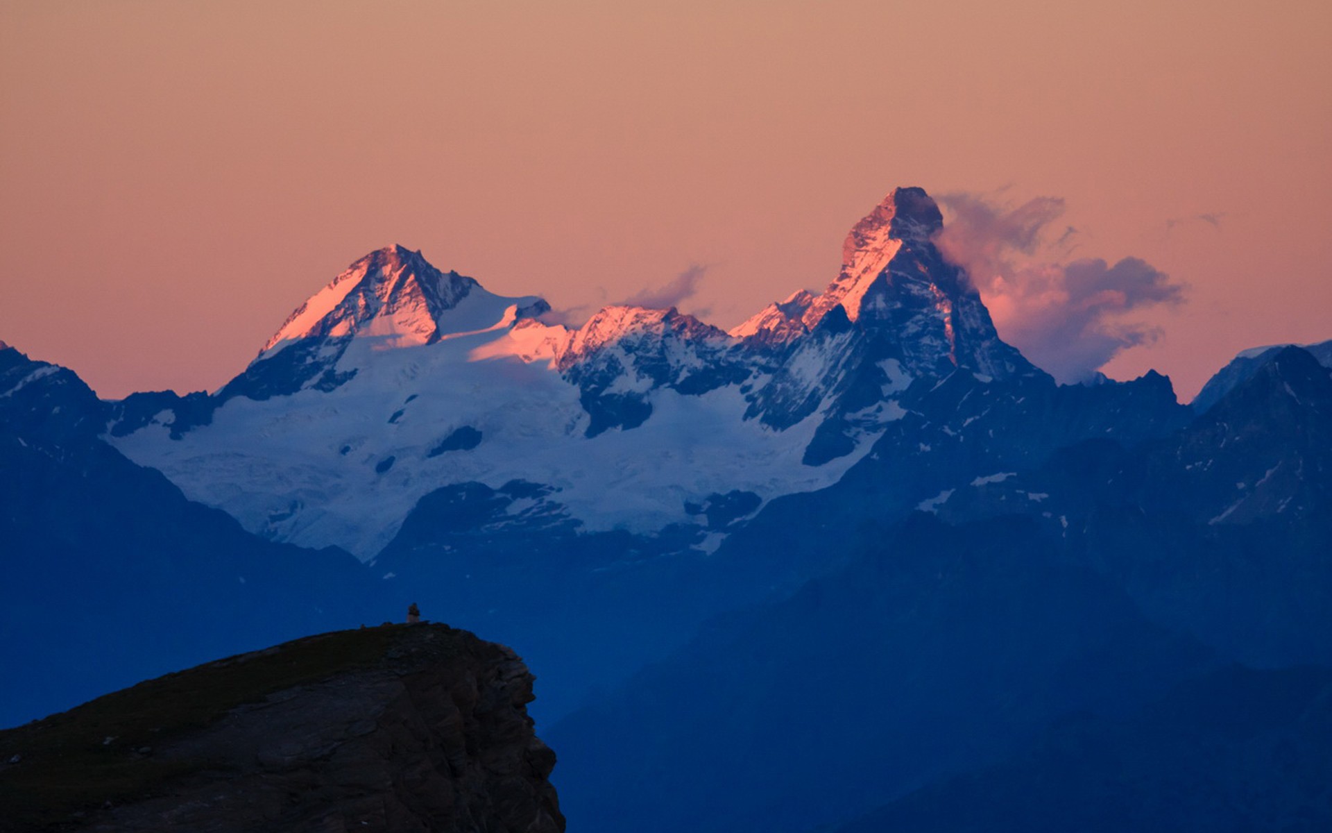 Wallpapers mountains snow wind on the desktop