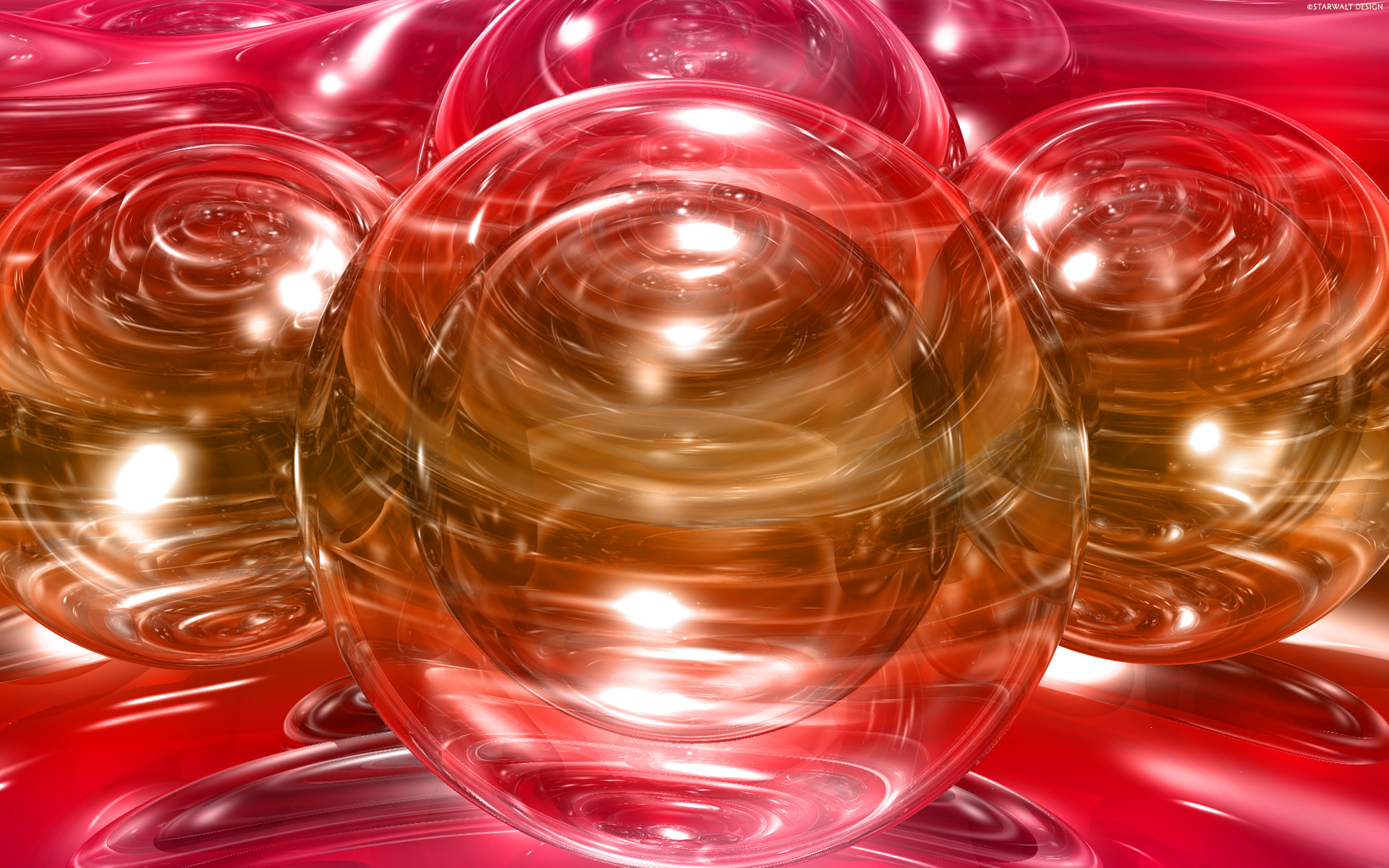 Обои шары трехмерные линии на рабочий стол