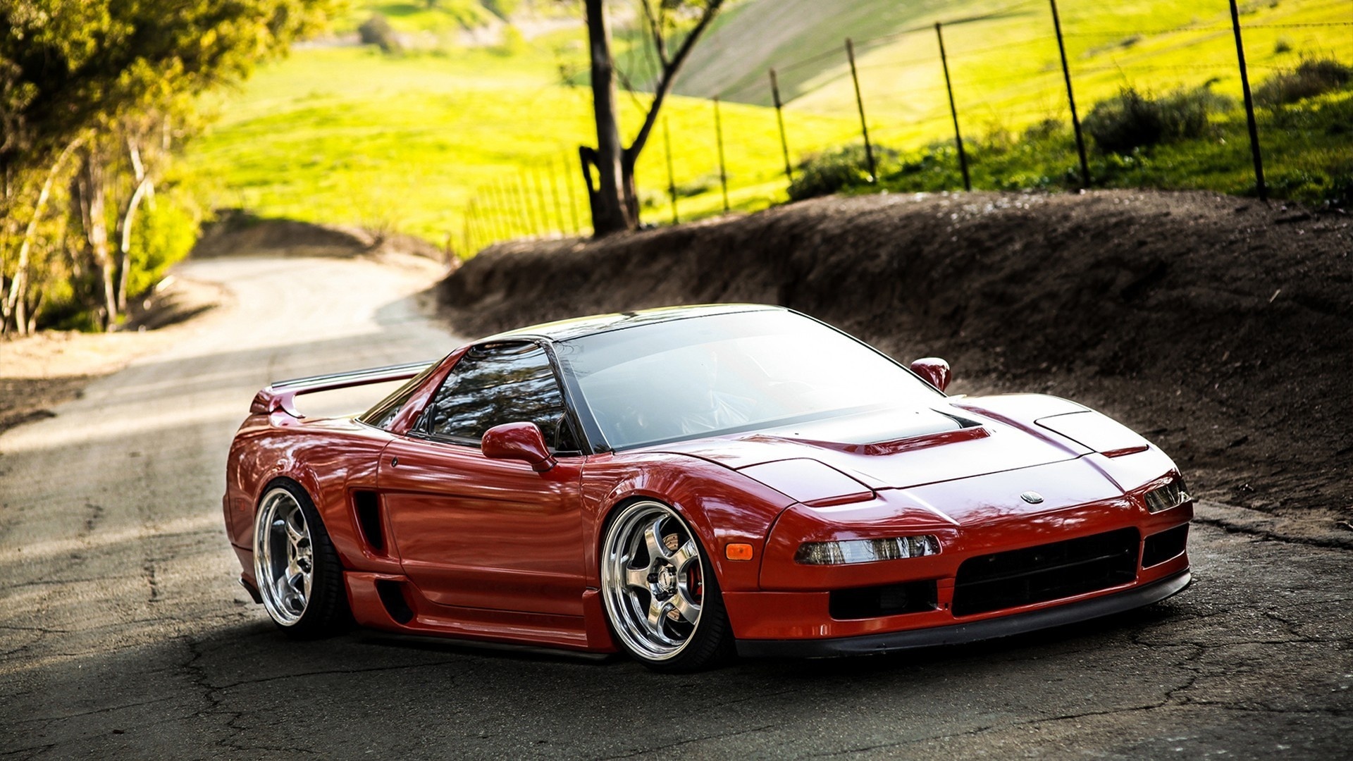 Wallpapers honda nsx red road on the desktop