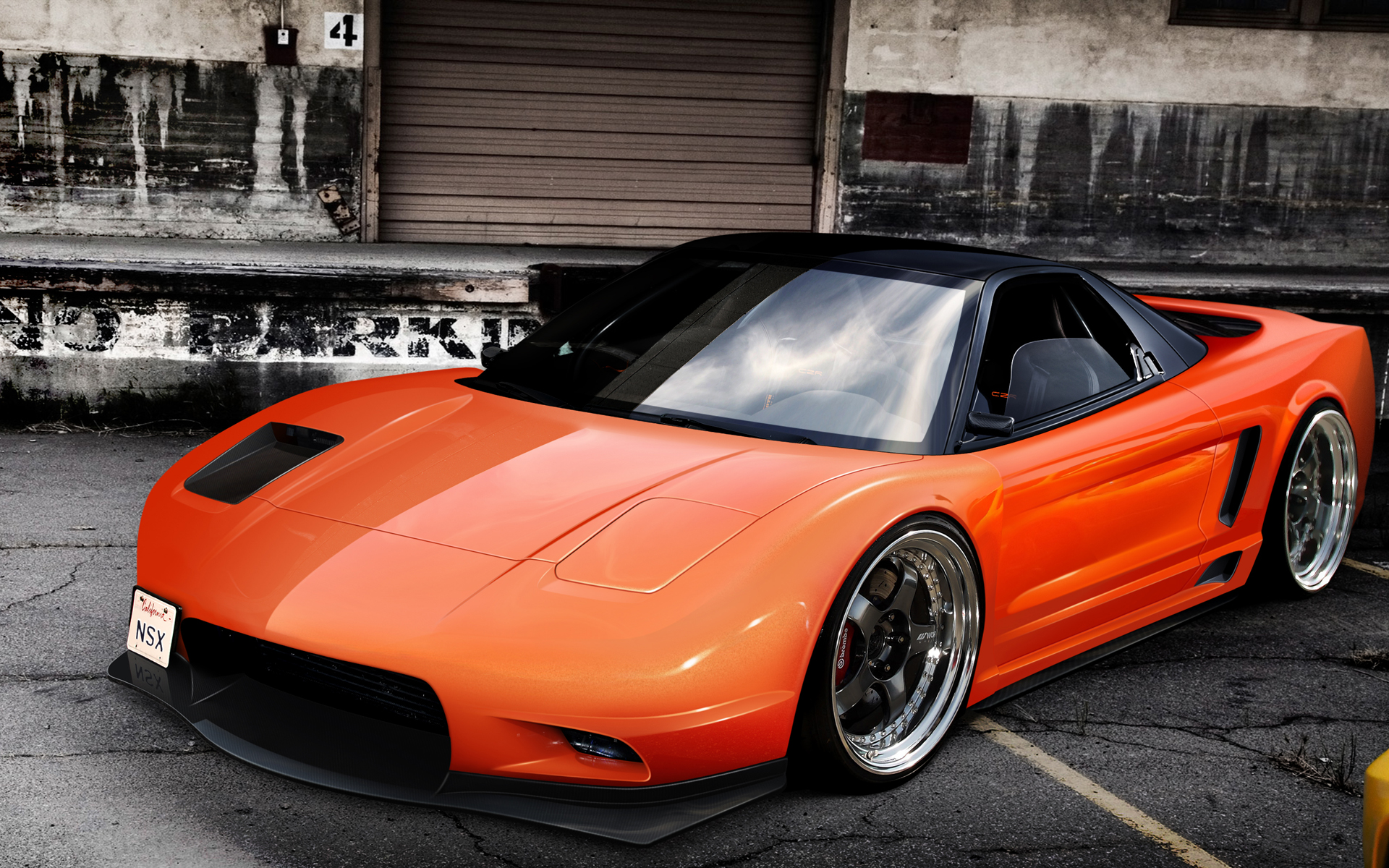 Wallpapers Mazda rx7 orange light on the desktop