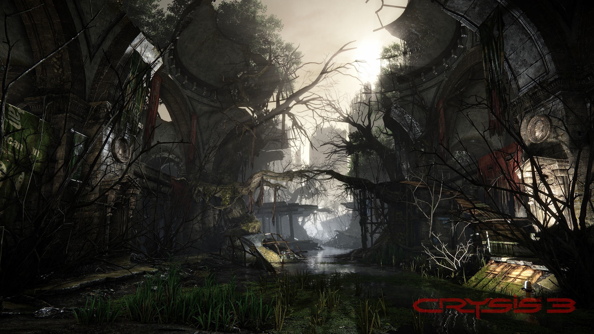 Обои crysis 3 руины снимок на рабочий стол