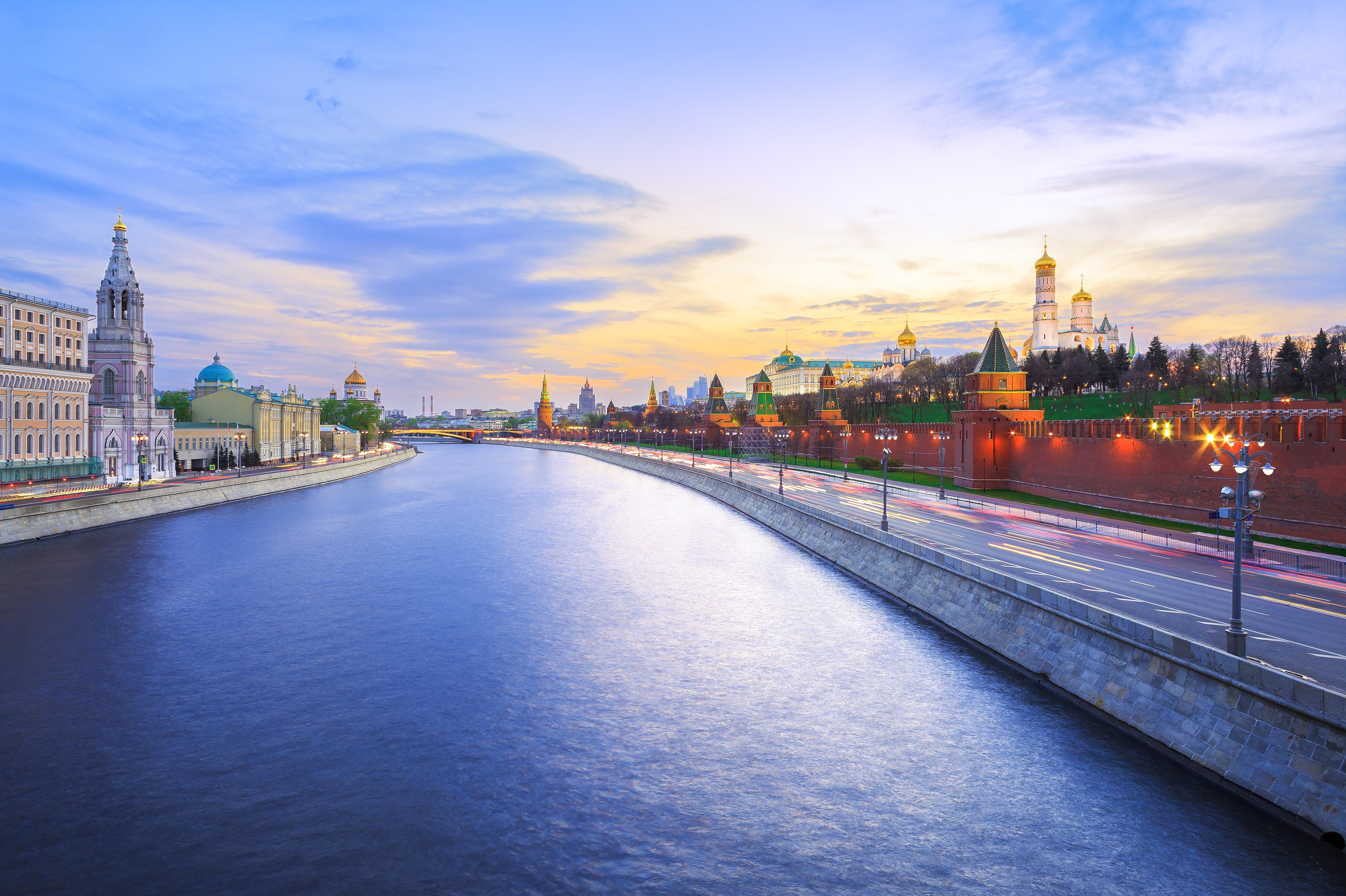 Wallpapers river the Moscow river Russian on the desktop