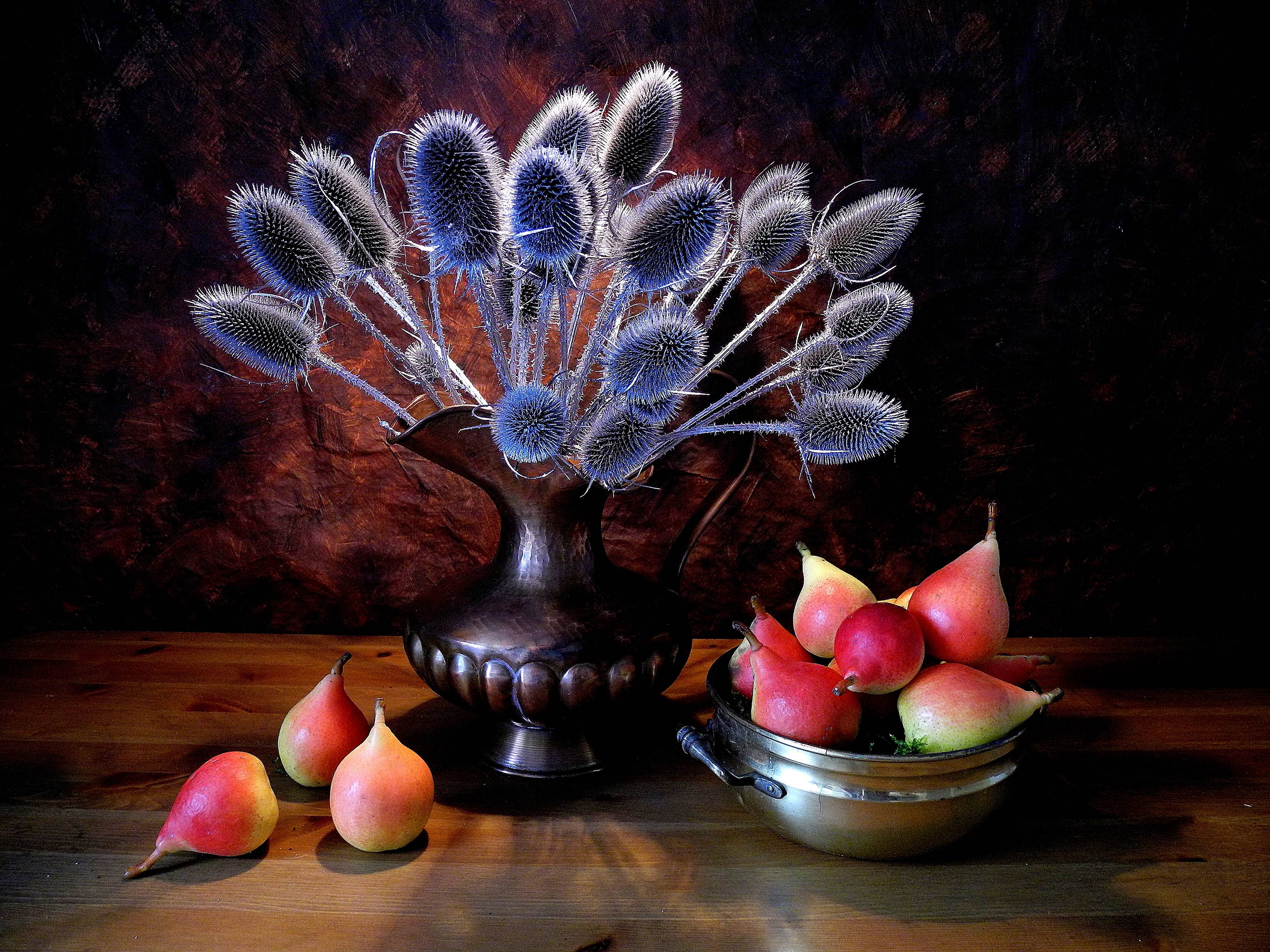 桌面上的壁纸瓶 植物 梨