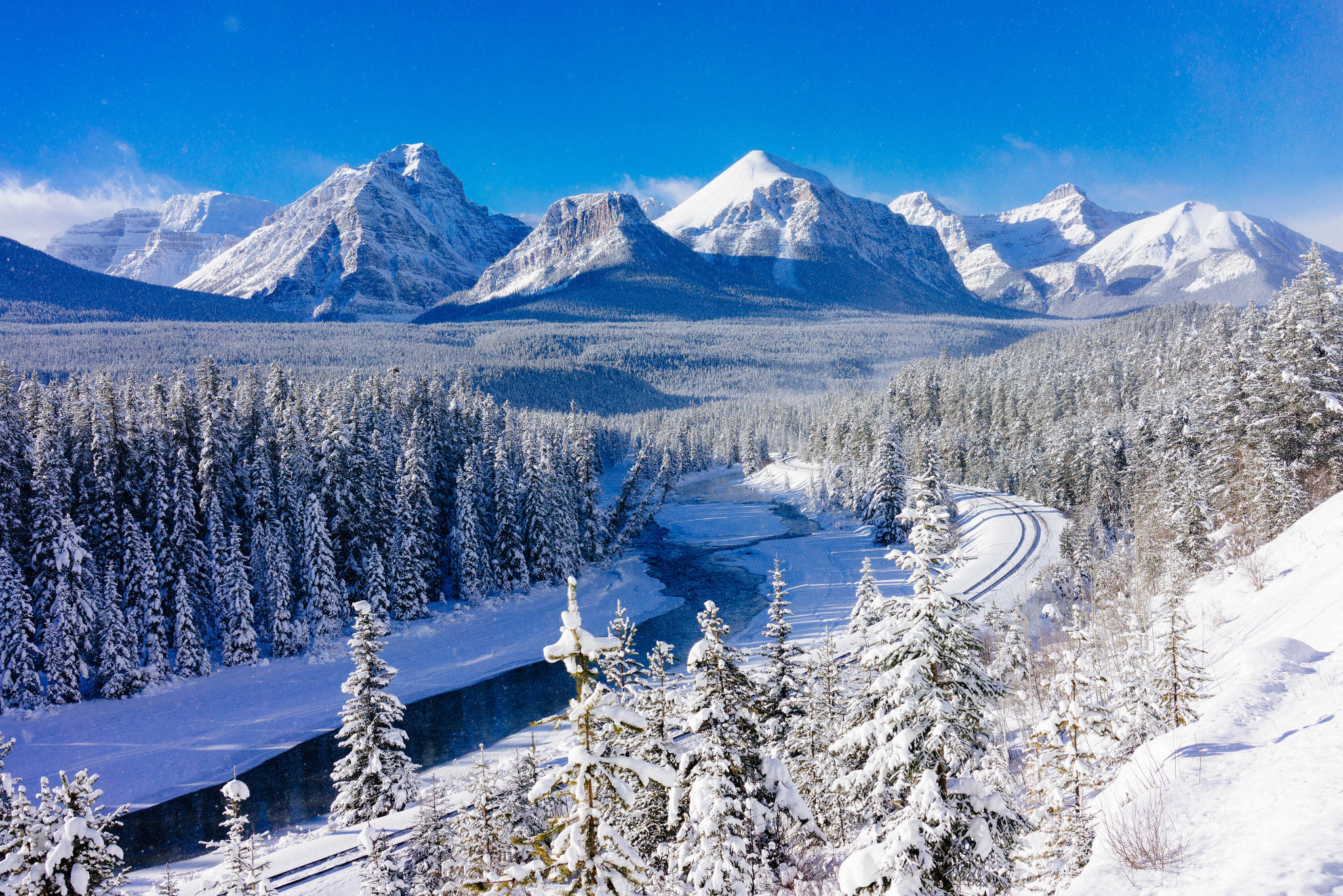 Wallpapers landscape trees railway on the desktop