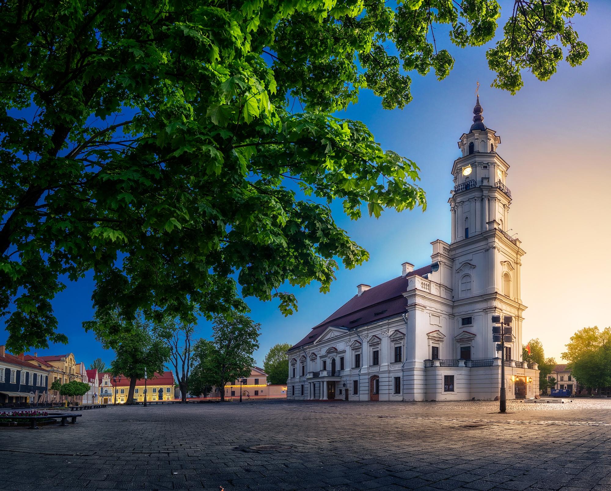 Wallpapers Town Hall Of Kaunas Lithuania Europe on the desktop