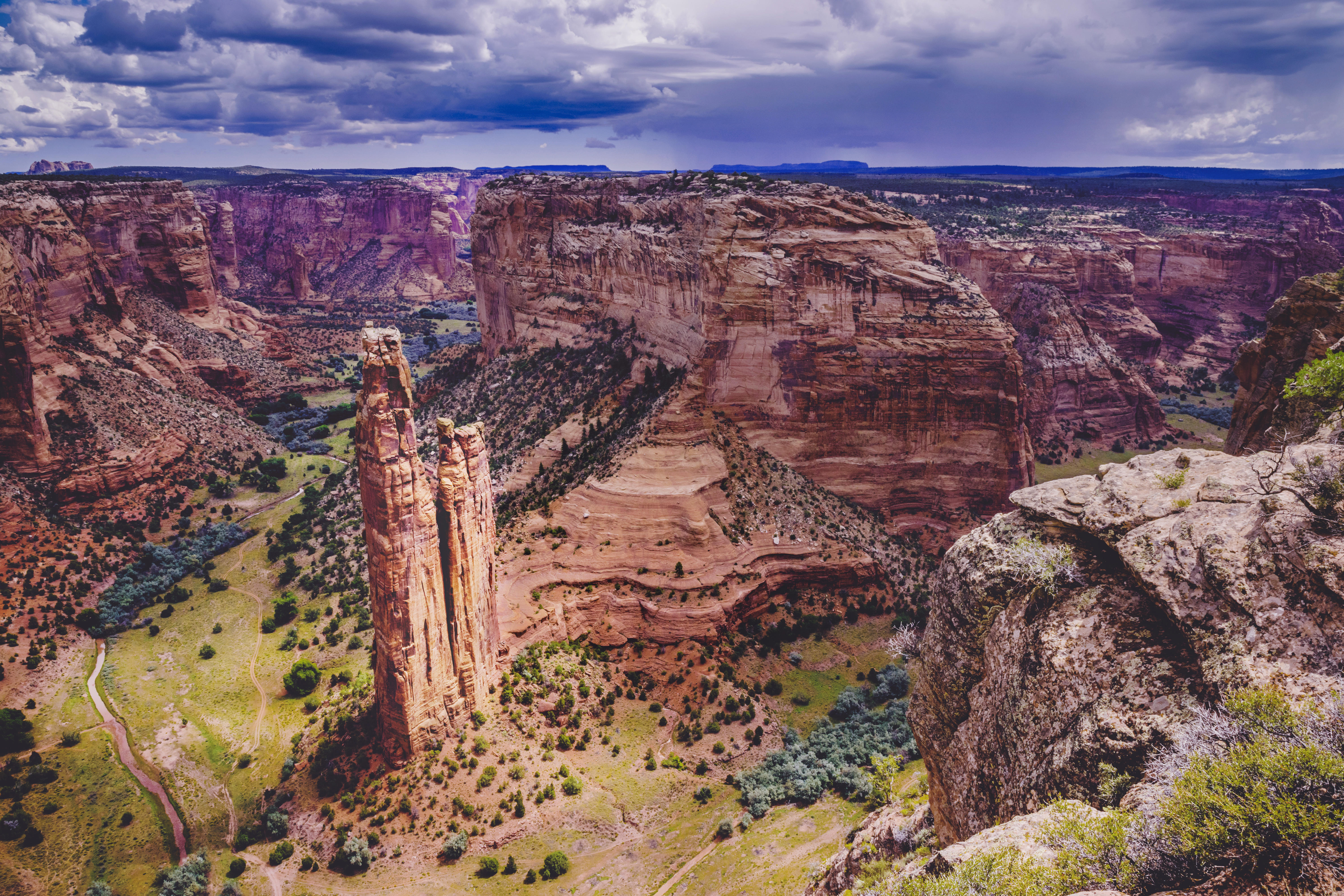 Обои Spider Rock Overlook Каньон-де-Челли Аризона на рабочий стол