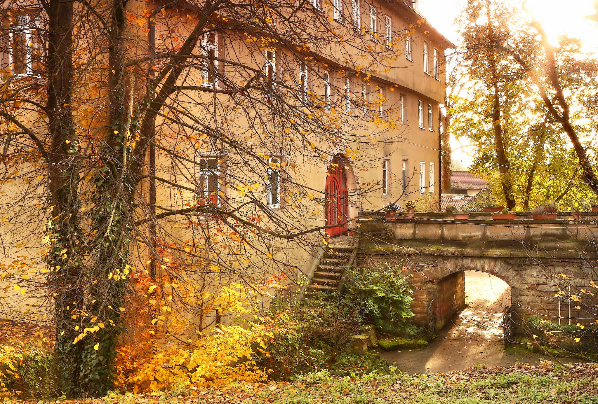 Обои Hotel Schloss Sindlingen Бавария Германия на рабочий стол