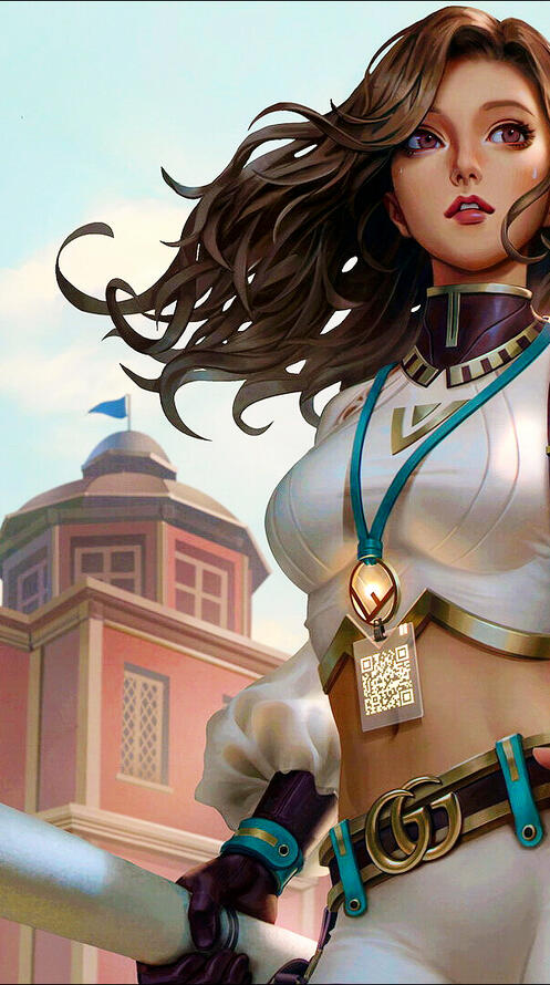 Бесплатное фото Рисунок девушка и свиток