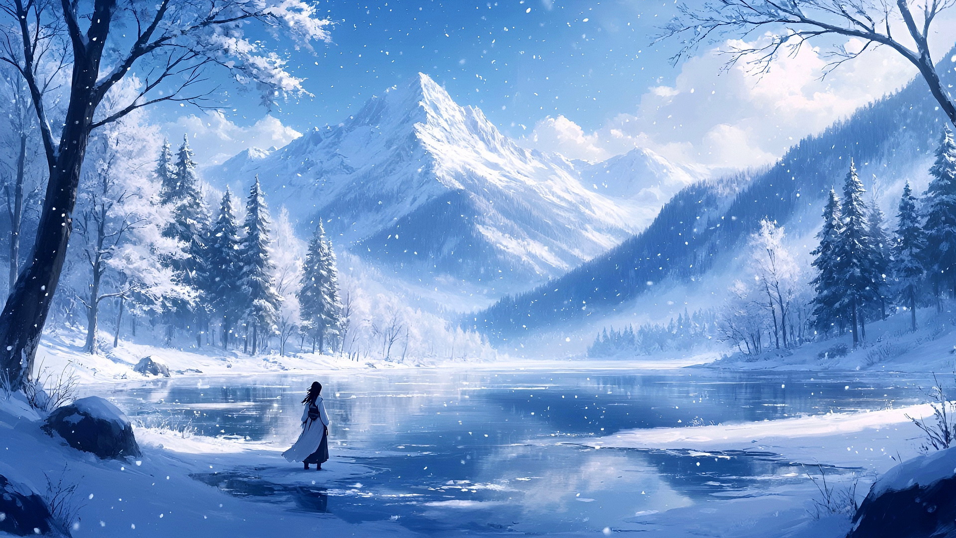 Бесплатное фото Красивый зимний пейзаж эпизод второй