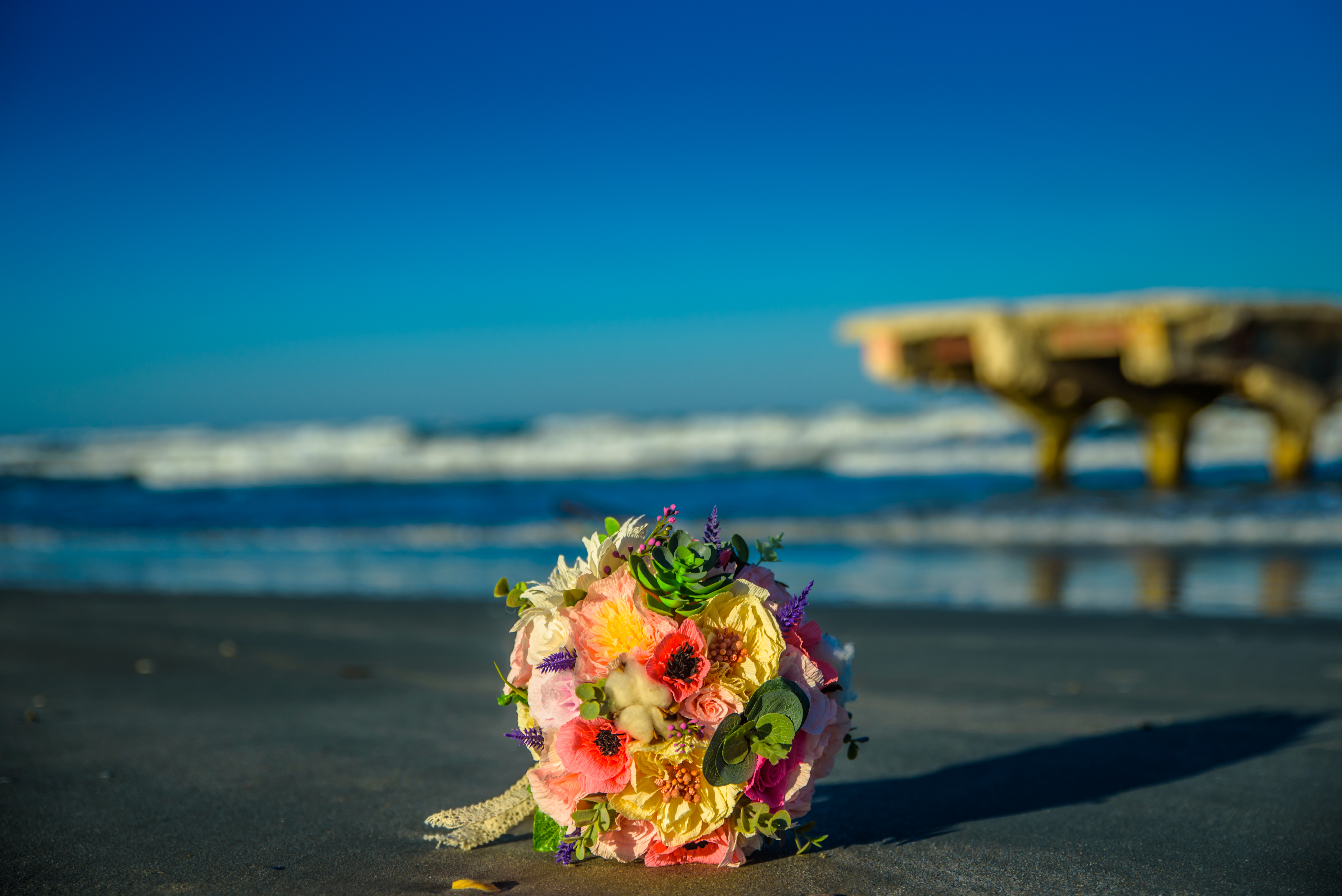 Обои пляж букет цветочный на рабочий стол