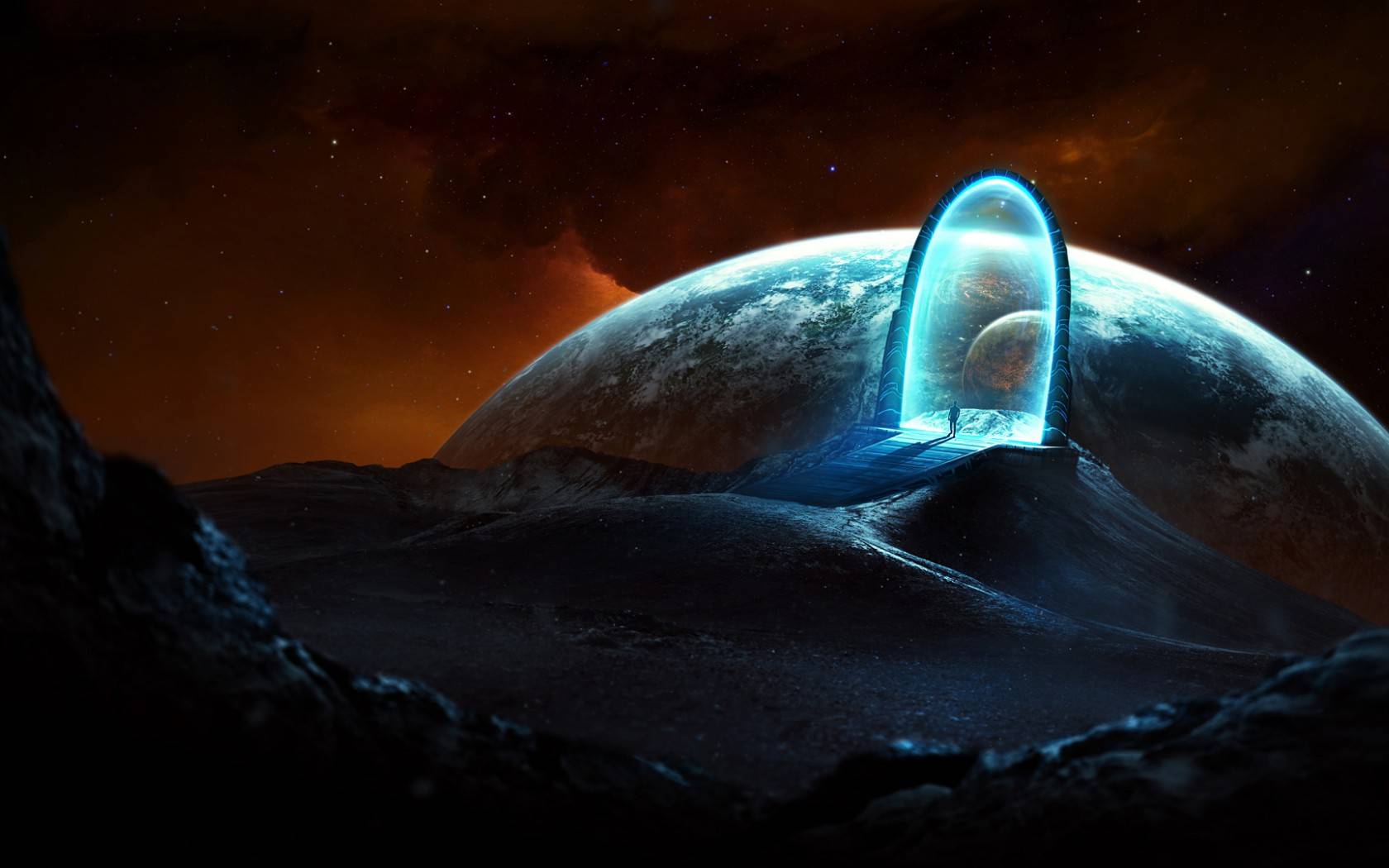 Wallpapers stargate man planet on the desktop