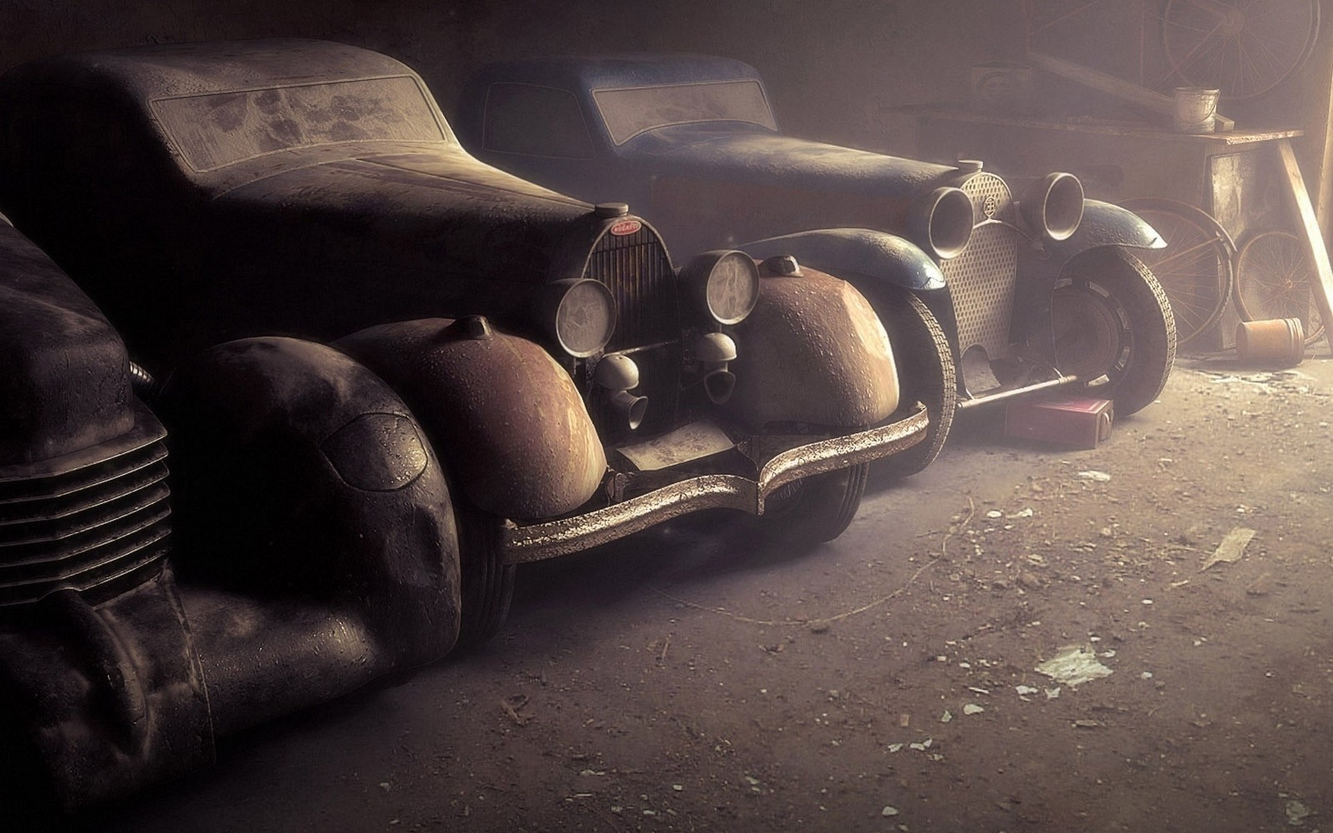 Wallpapers black car light on the desktop