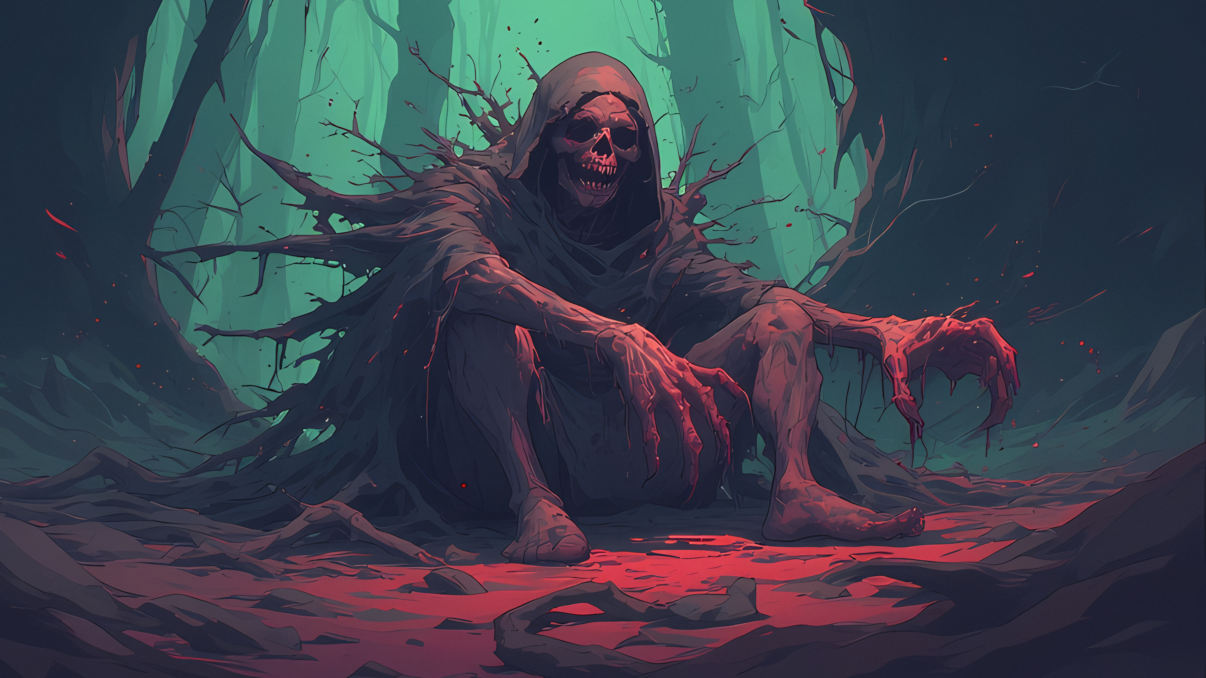 Бесплатное фото Красочные эстетичные обои Леший