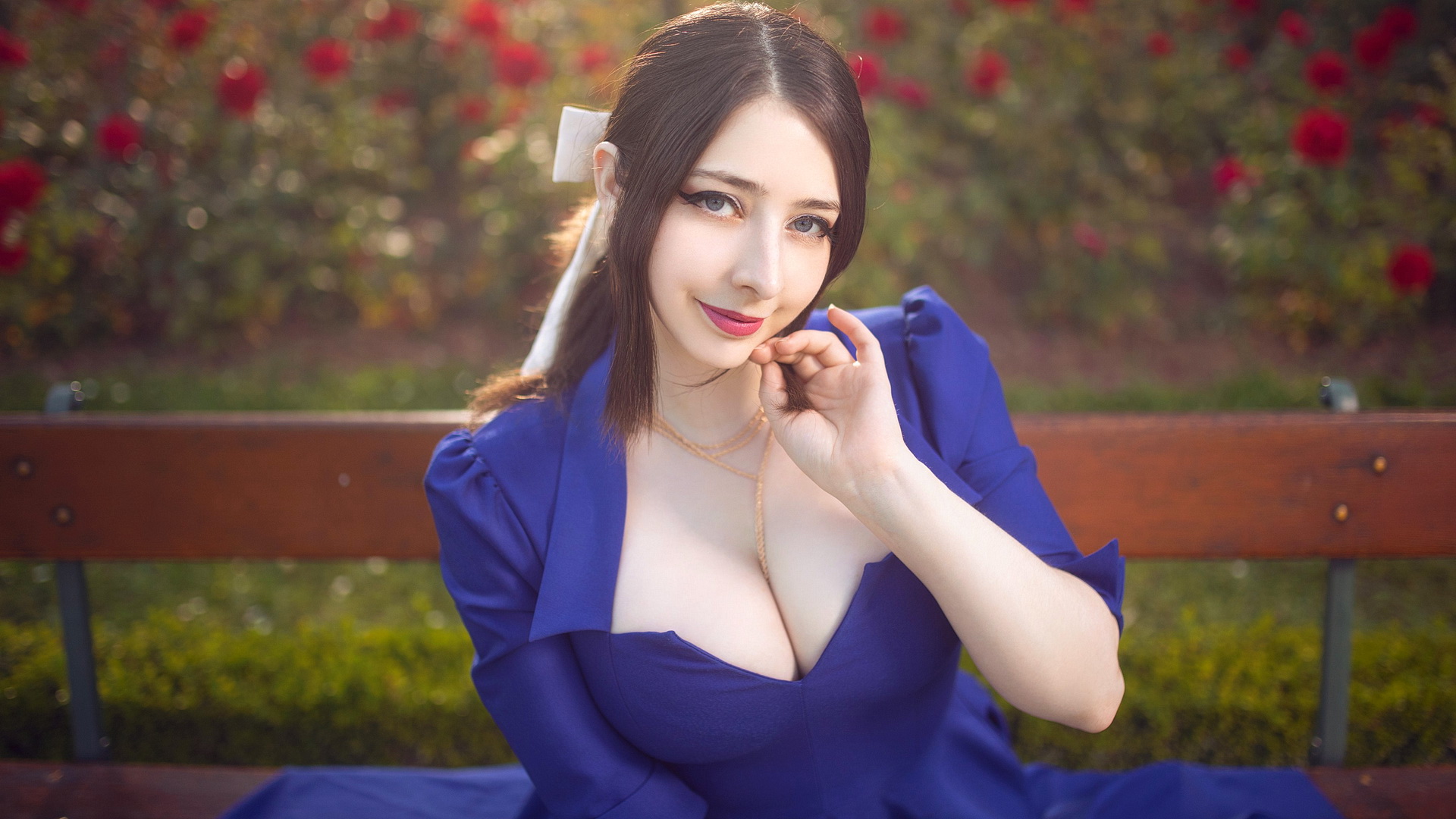 Wallpapers model Mikomi Hokina girls on the desktop