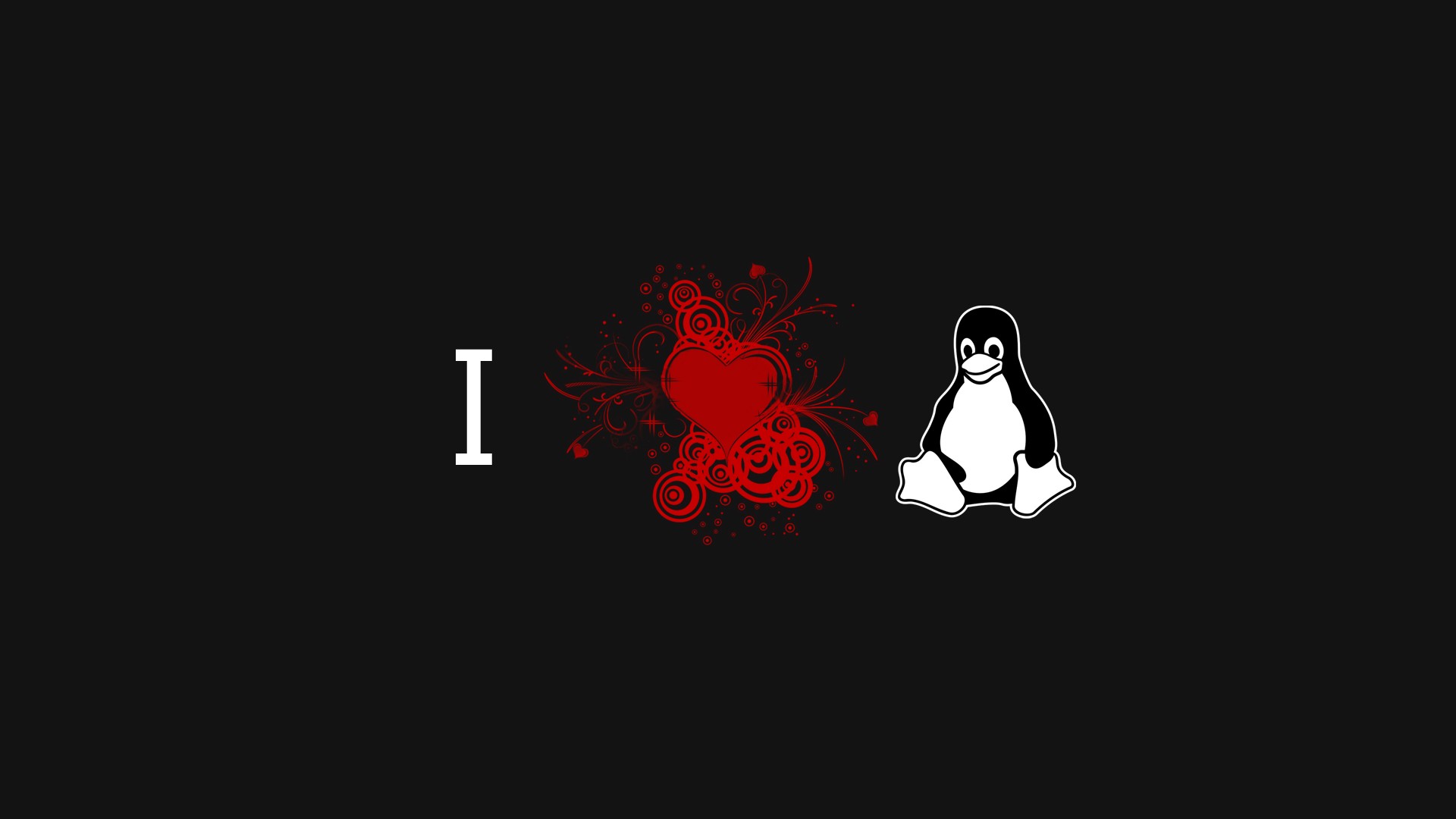 Wallpapers tux Linux computer on the desktop