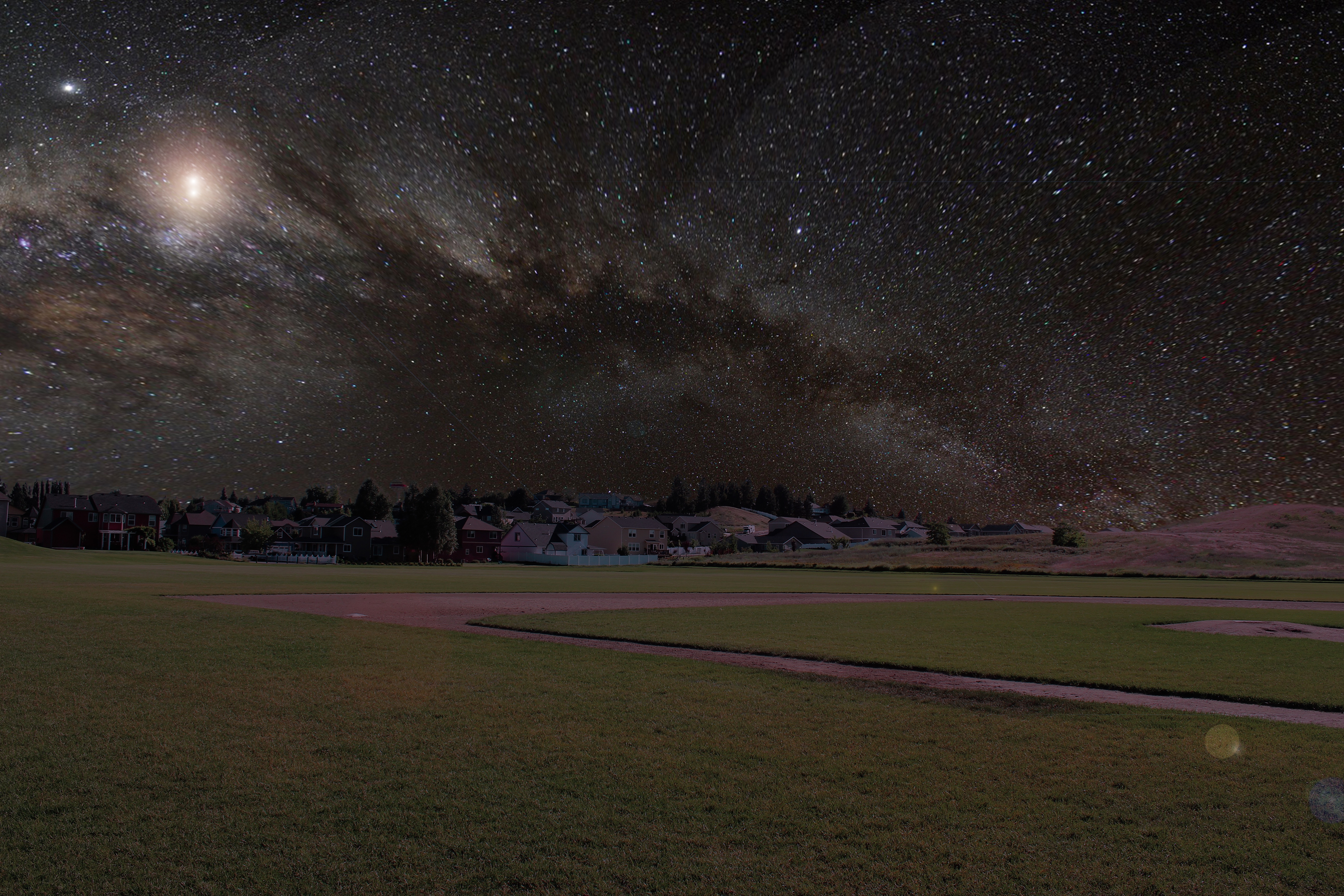 Wallpapers sky night house on the desktop