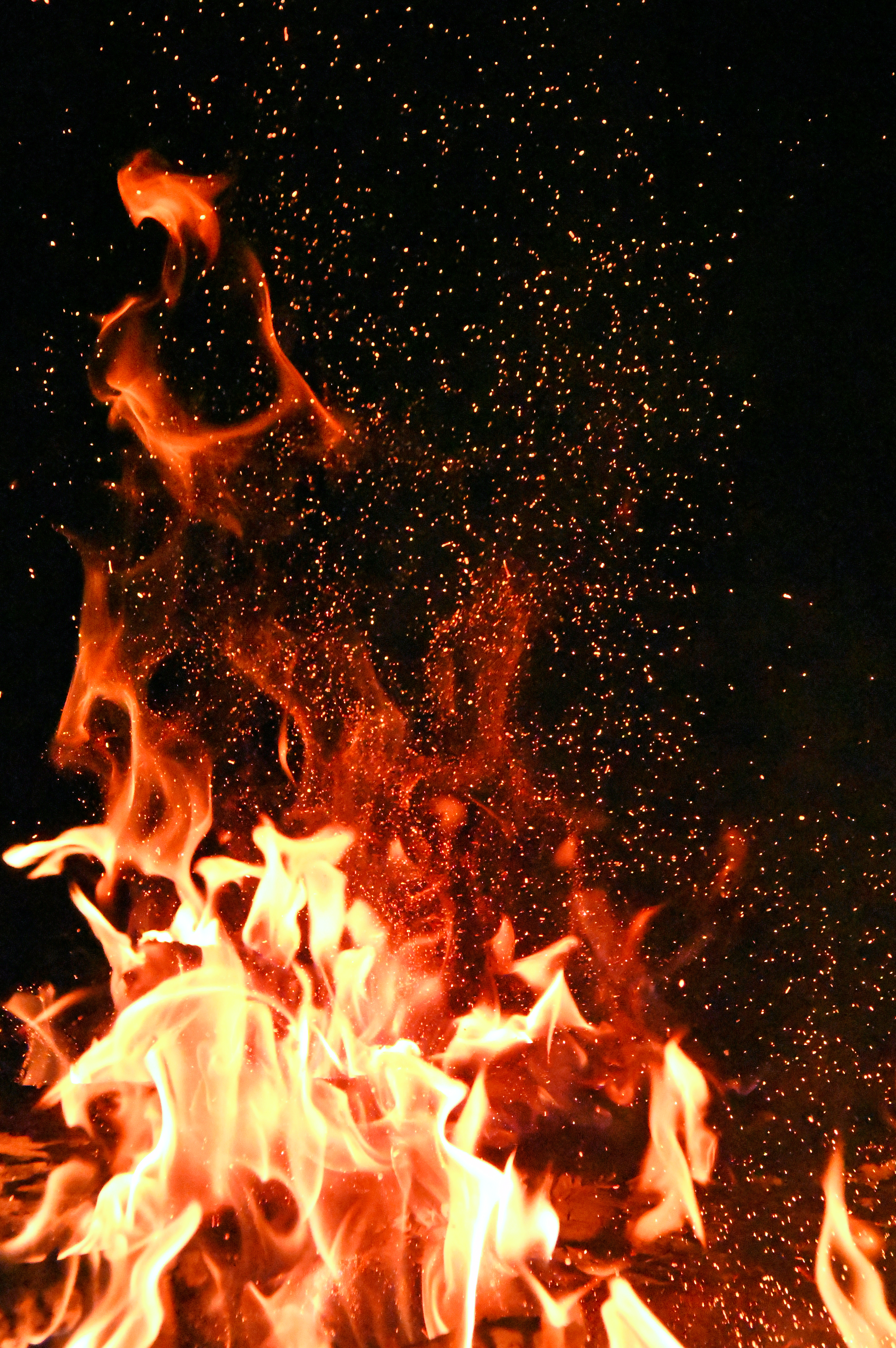 Wallpapers fire burning campfire on the desktop