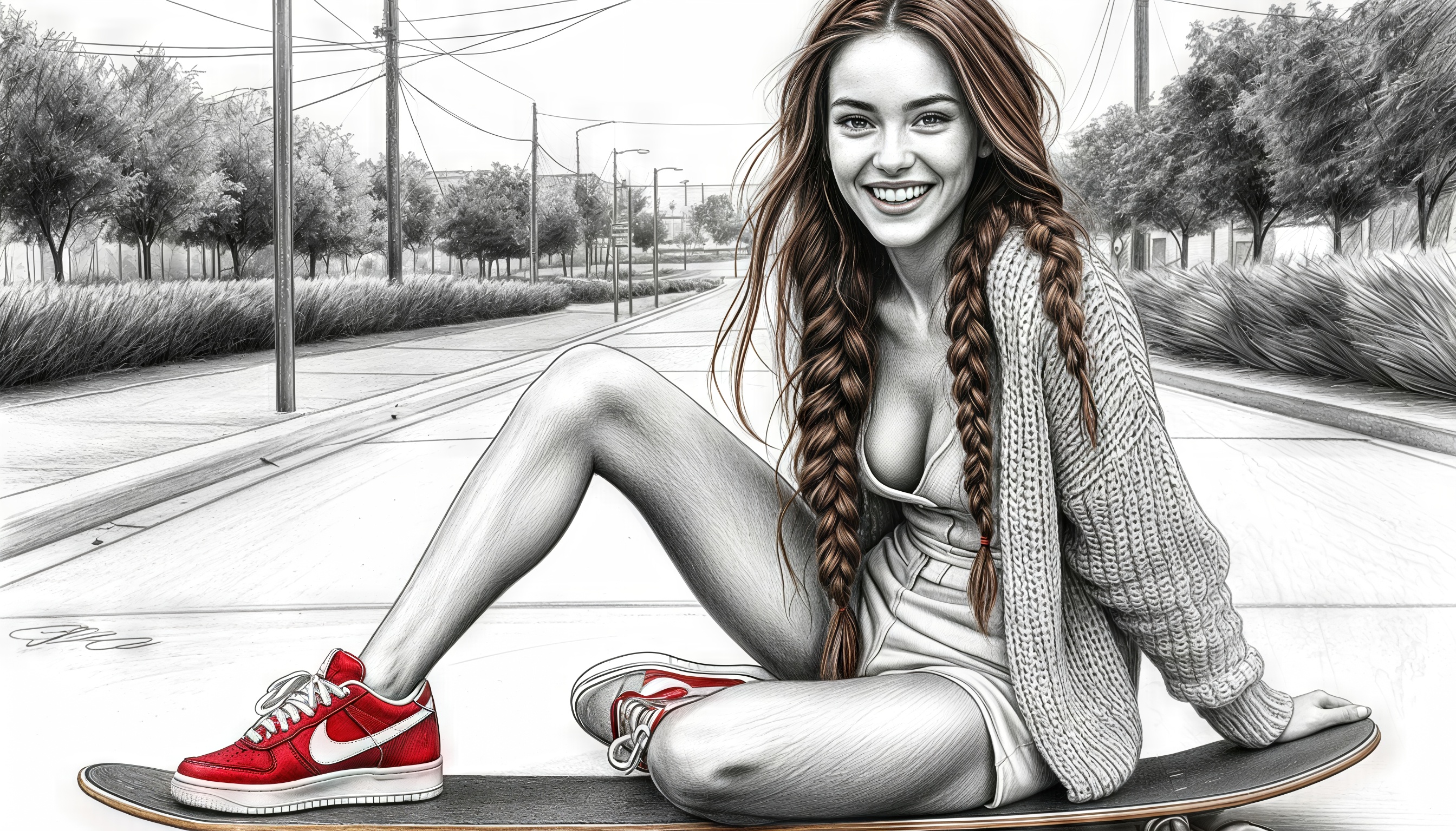 Скейтборд, кроссовки и лучезарная улыбка - стиль молодости.