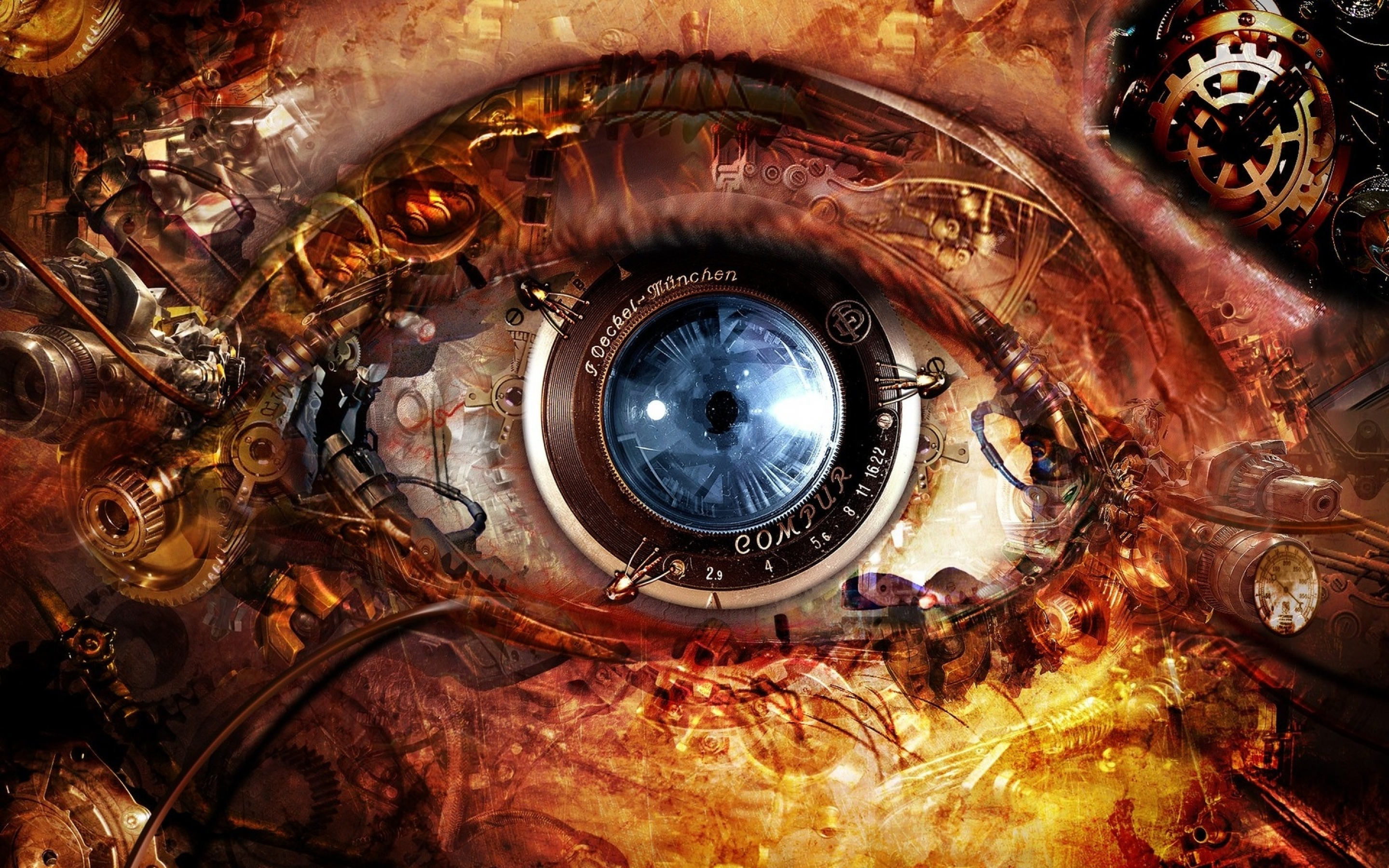 Free photo Fantastic mechanical eye