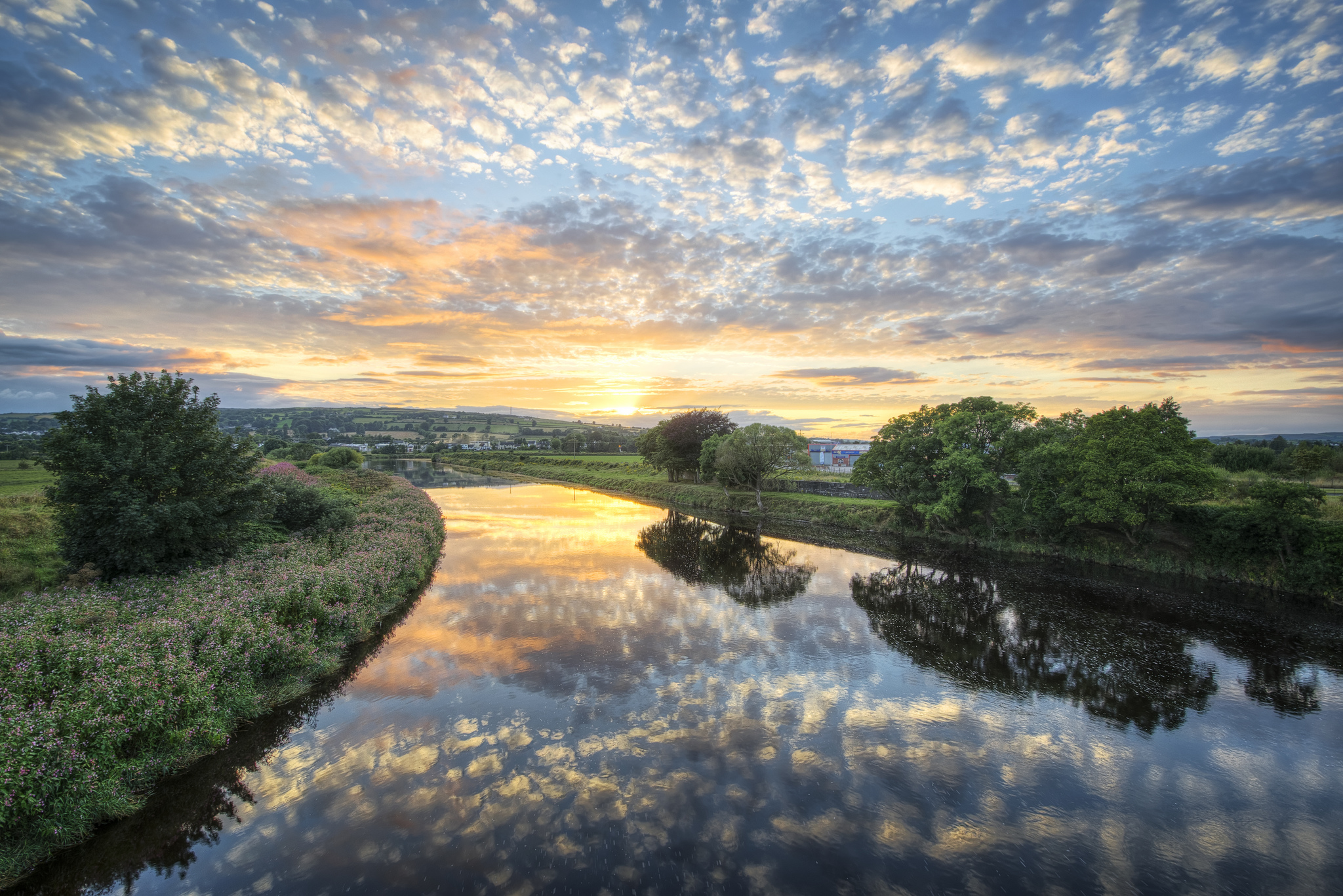 Wallpapers sky River Mourne sunset on the desktop