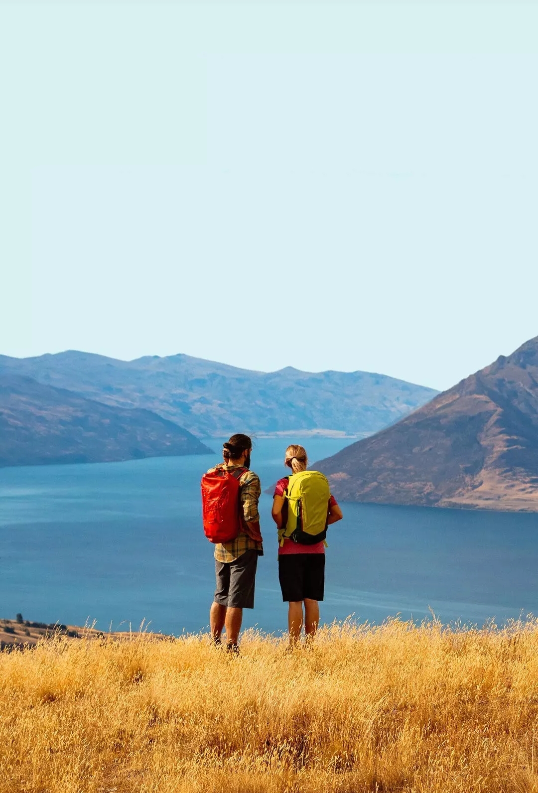 Free photo Journey of the soul: against the backdrop of mountains and lakes