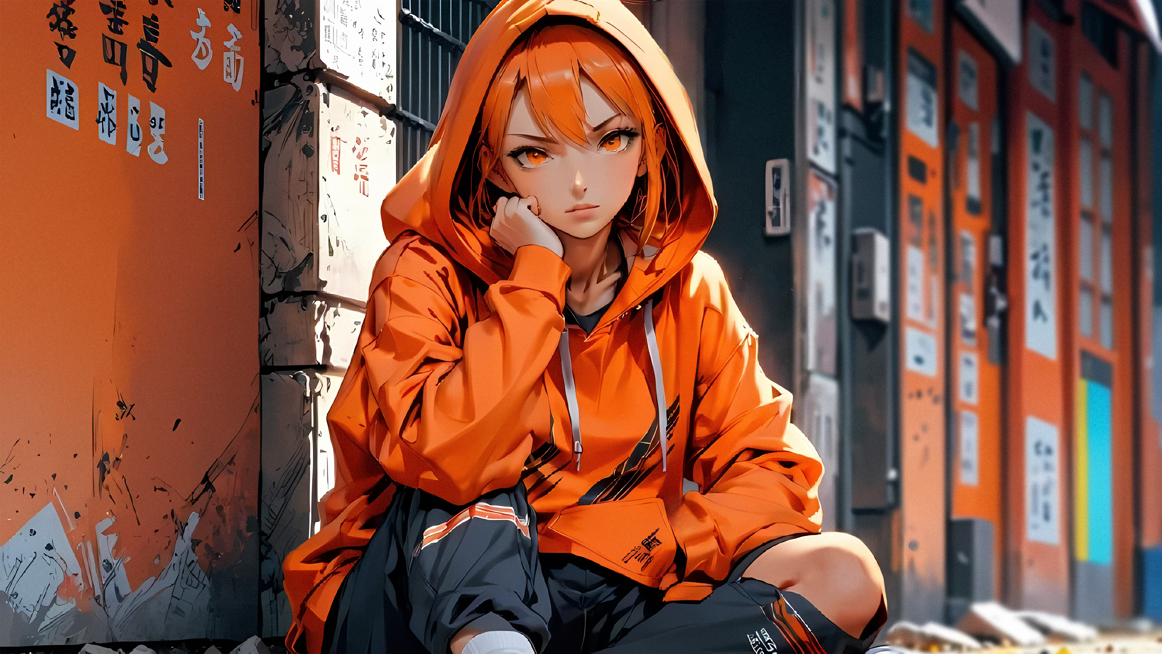 Оранжевое худи