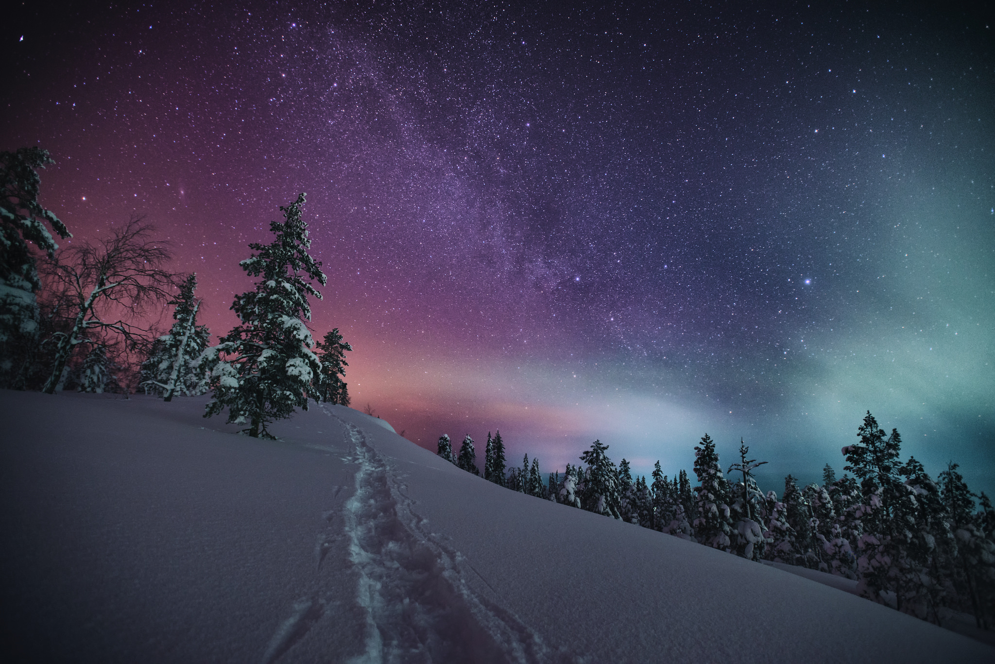 Wallpapers winter radiance Lapland on the desktop