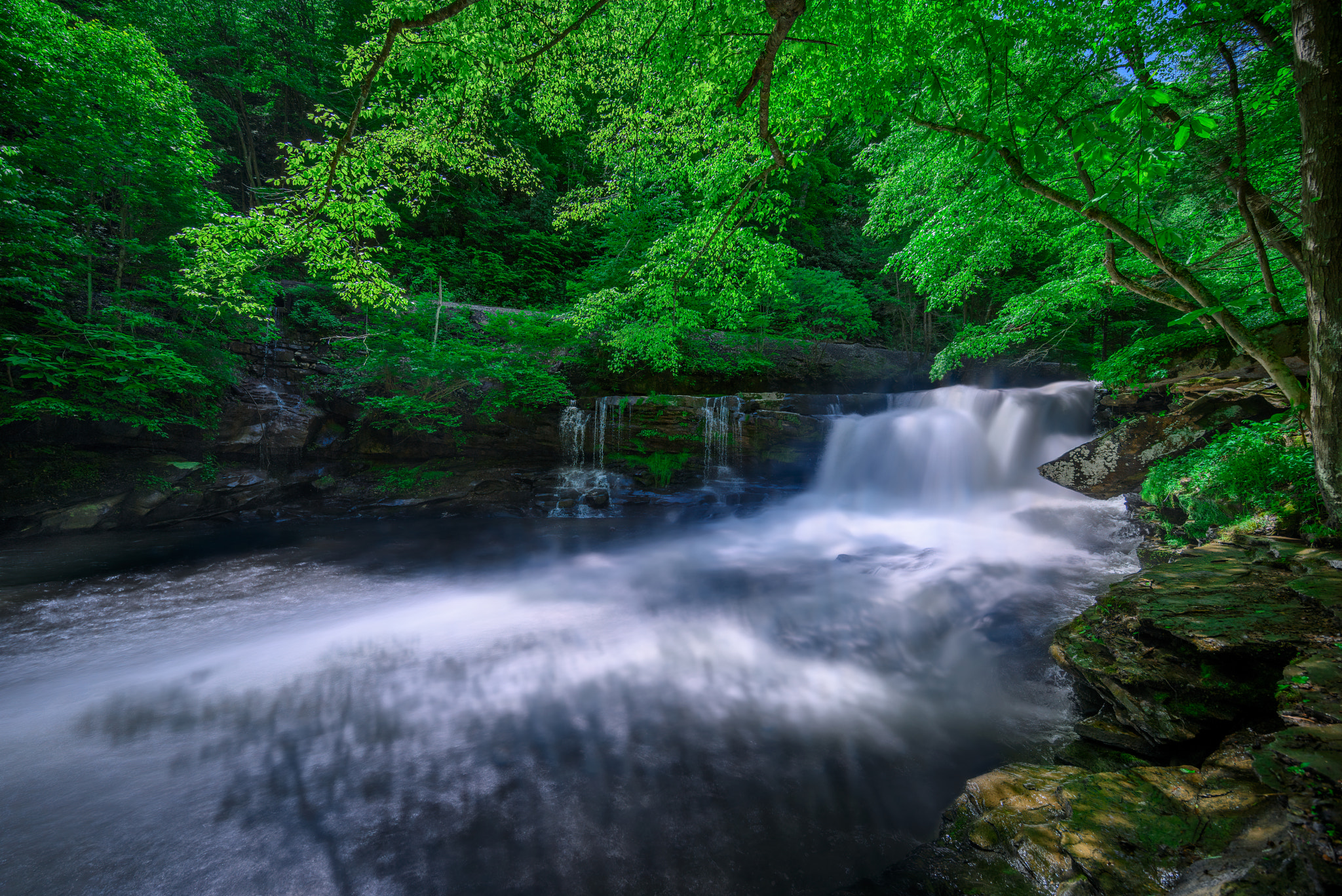 Wallpapers Waterfall Dunlop near Thurmond West Virginia near the new river on the desktop