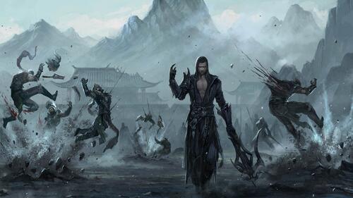 Обои воин битва фэнтези на рабочий стол