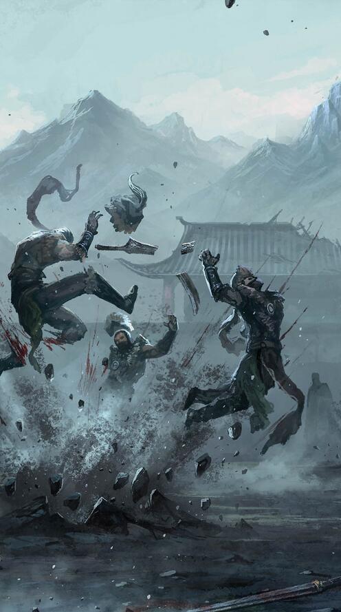 Обои воин битва фэнтези на рабочий стол