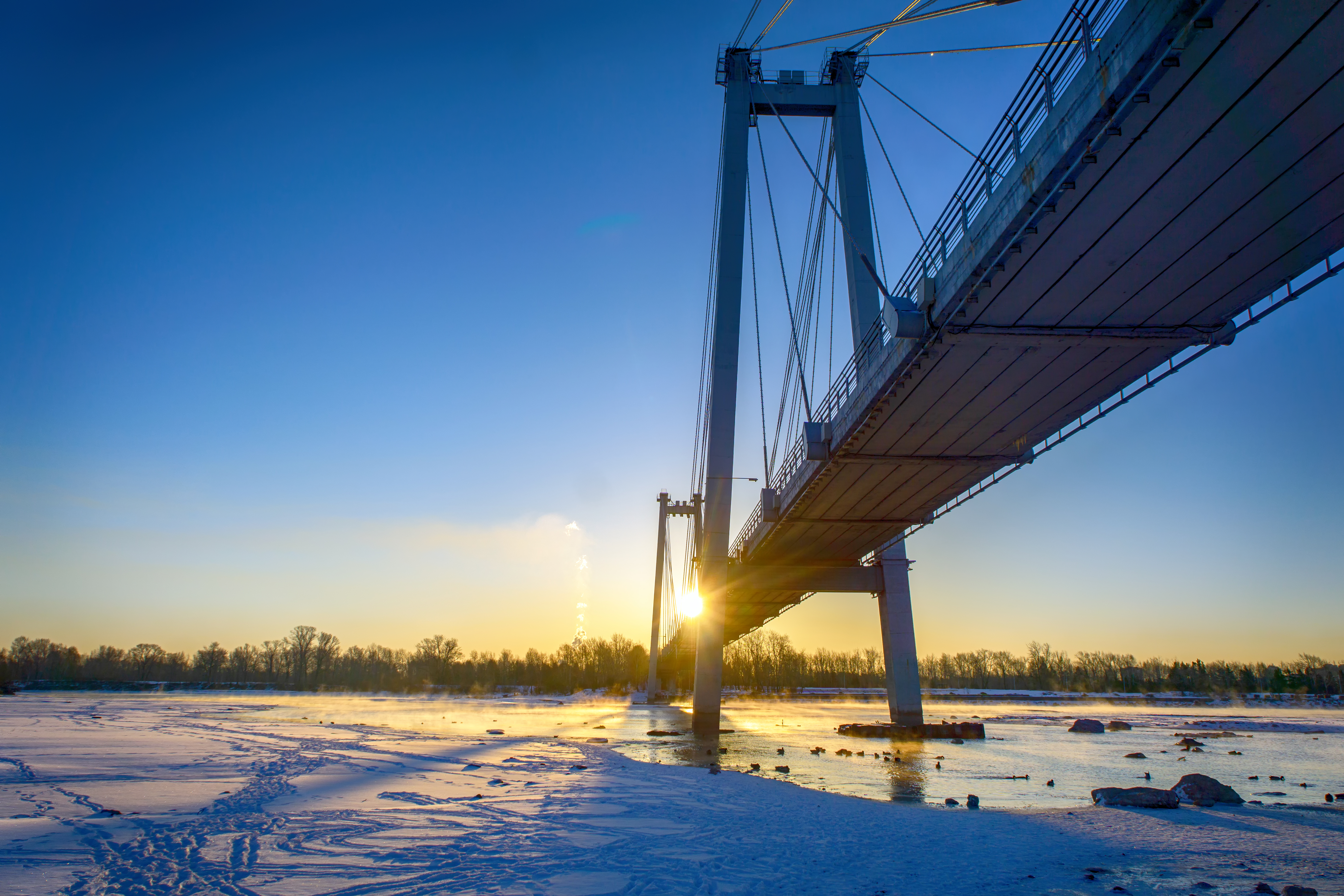 Free photo A frosty winter morning