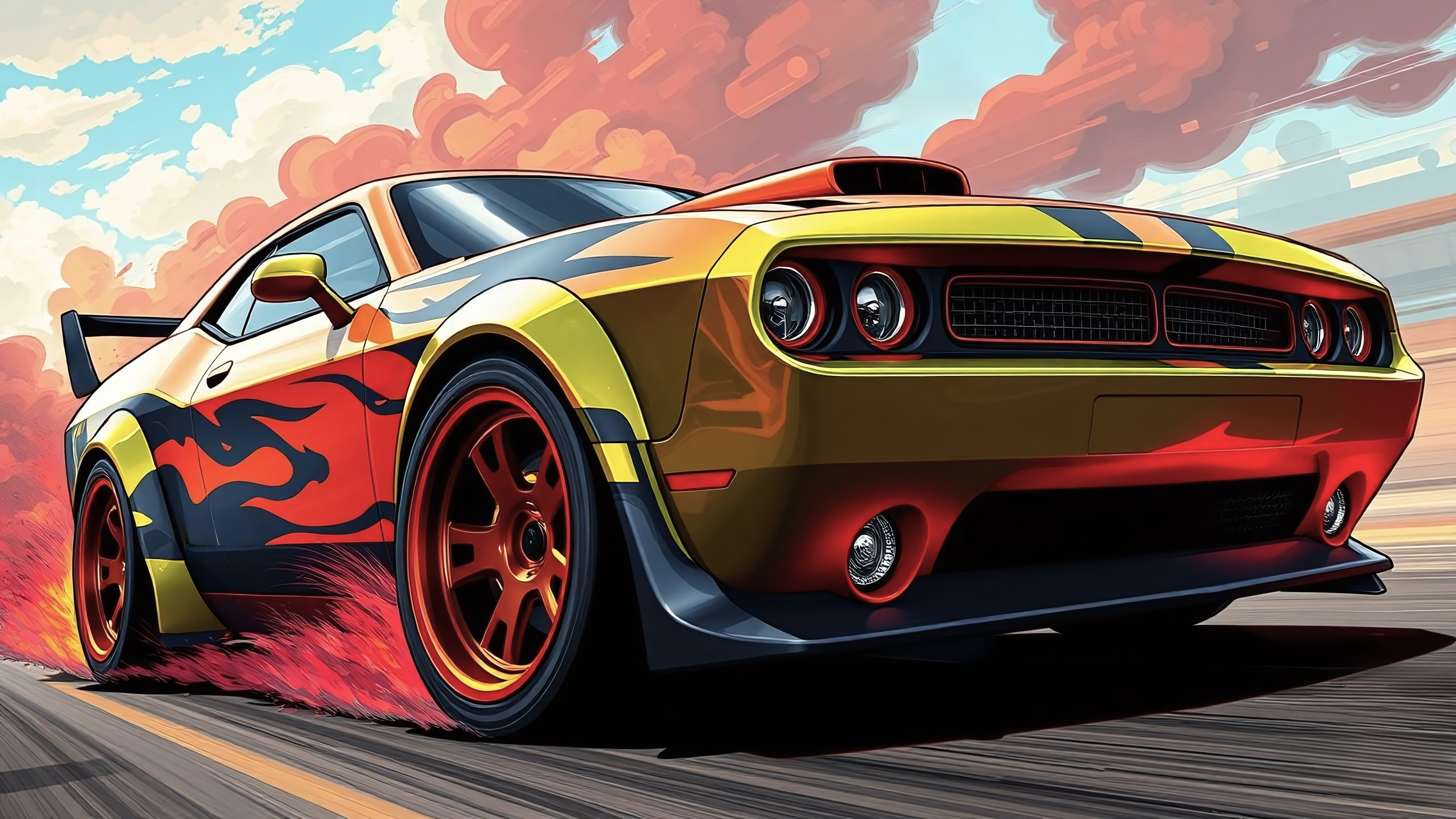 Free photo Speed car race