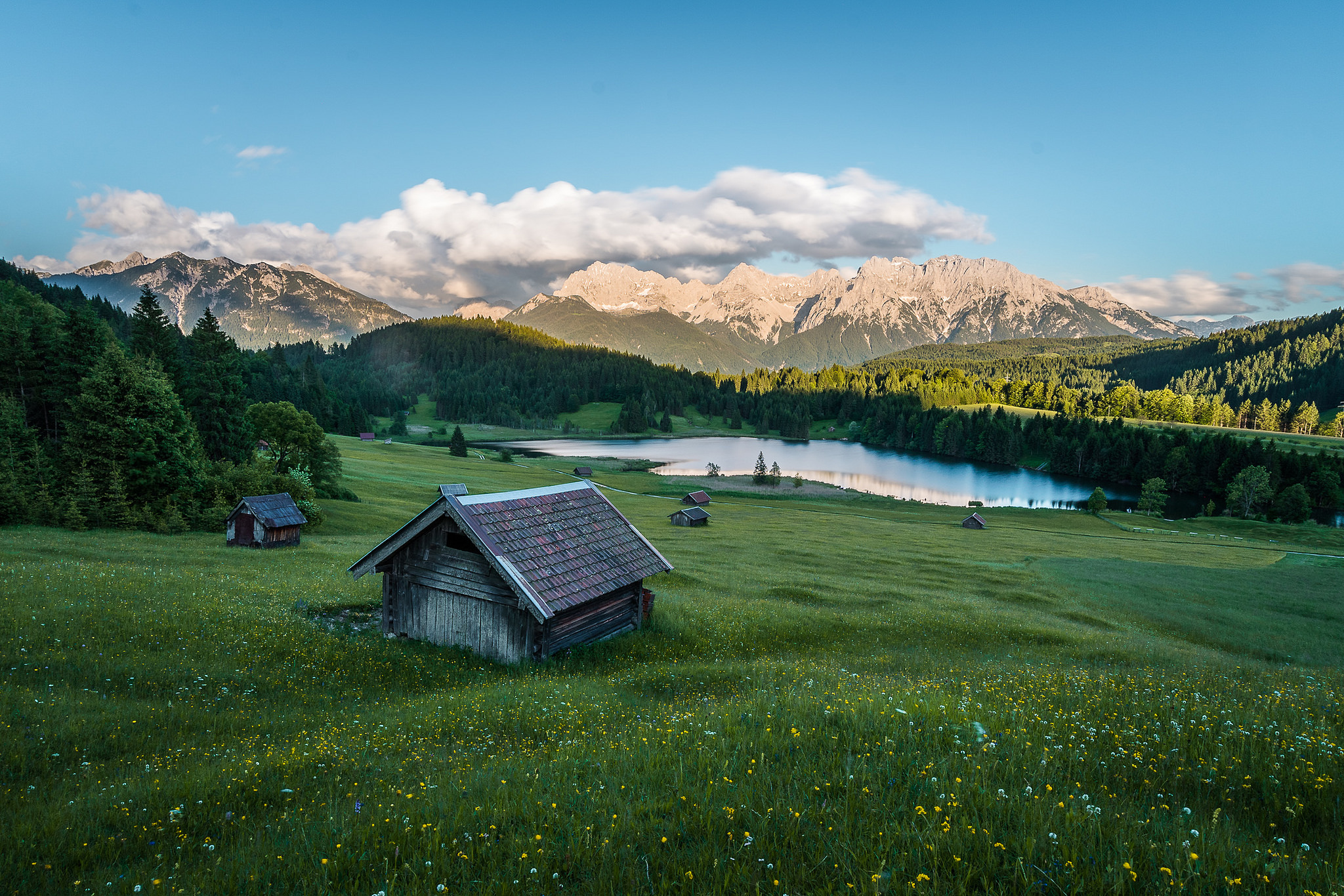 Wallpapers Geroldsee Garmisch houses on the desktop