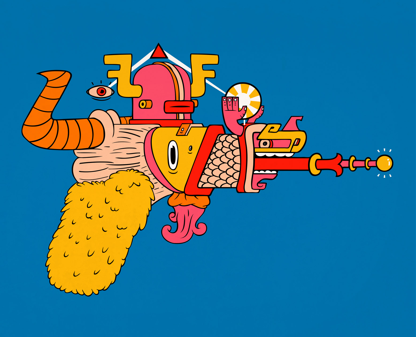 Обои розовый синий красный на рабочий стол