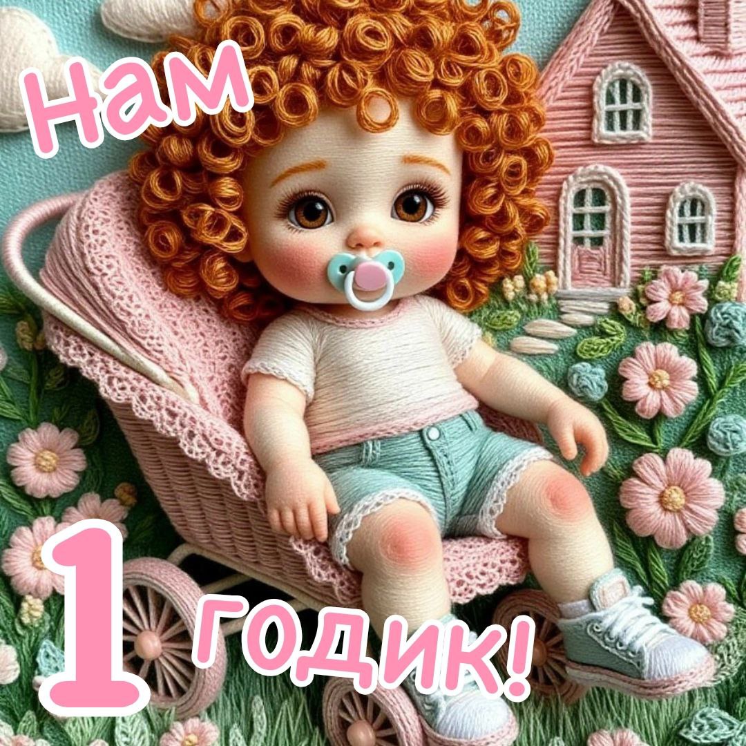 Бесплатная открытка Нам 1 годик!