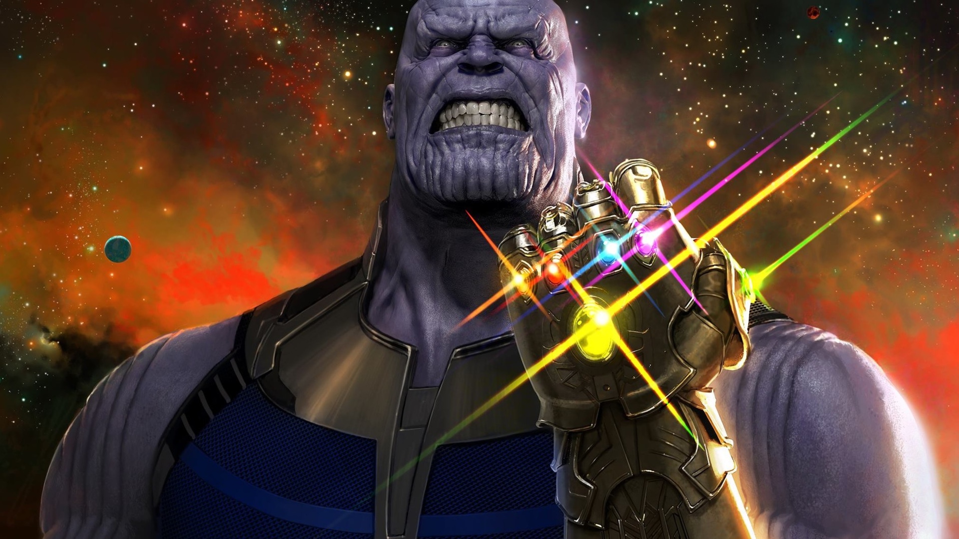 Wallpapers Thanos Marvel Comics space on the desktop