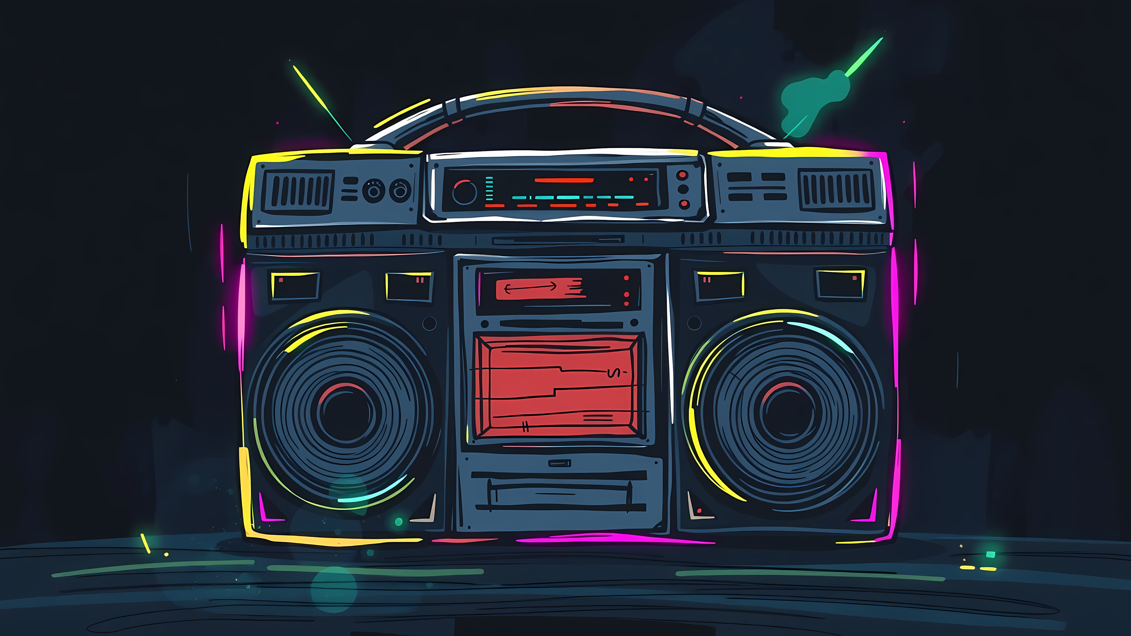 Бесплатное фото Рисунок Магнитофона