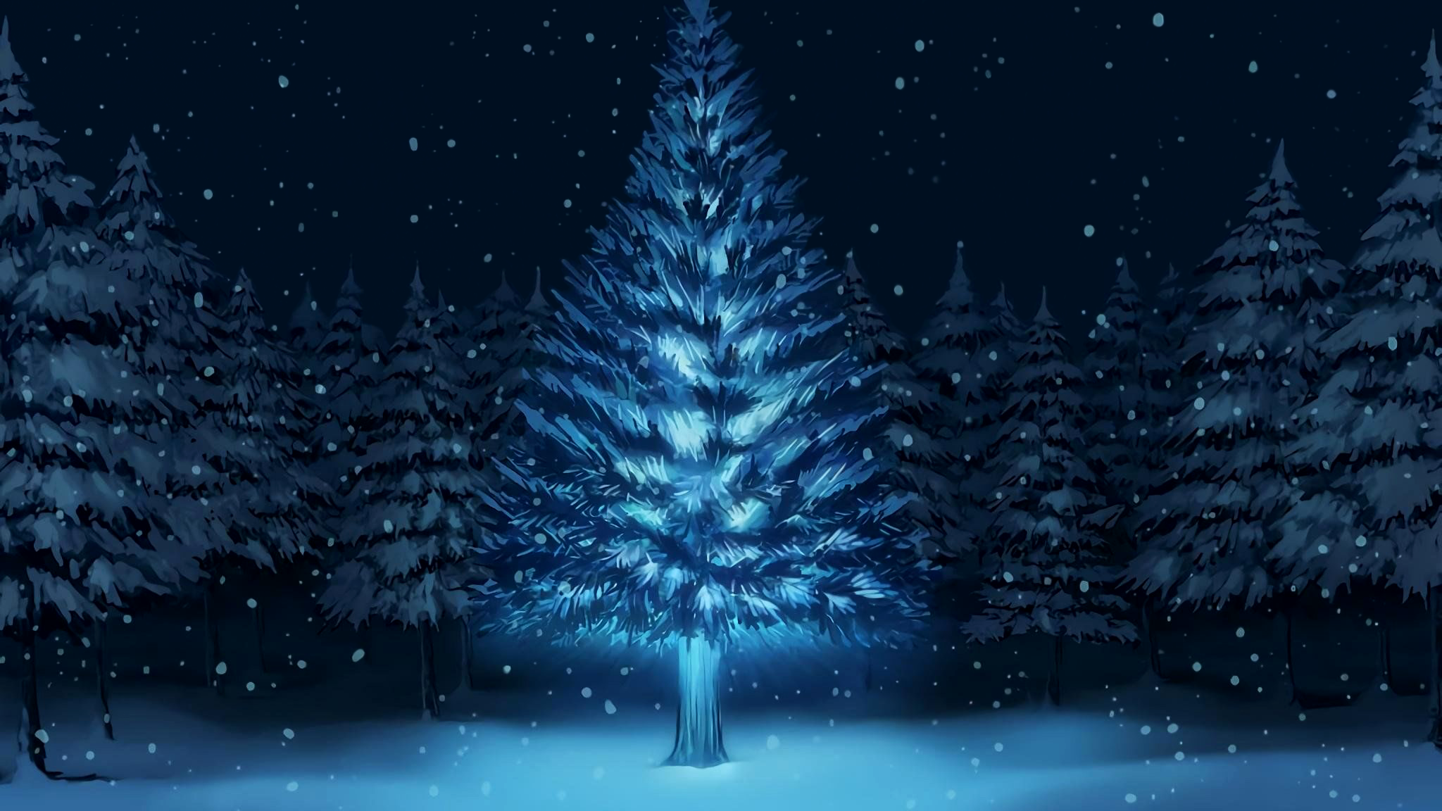 Бесплатное фото Лесная рождественская ёлка