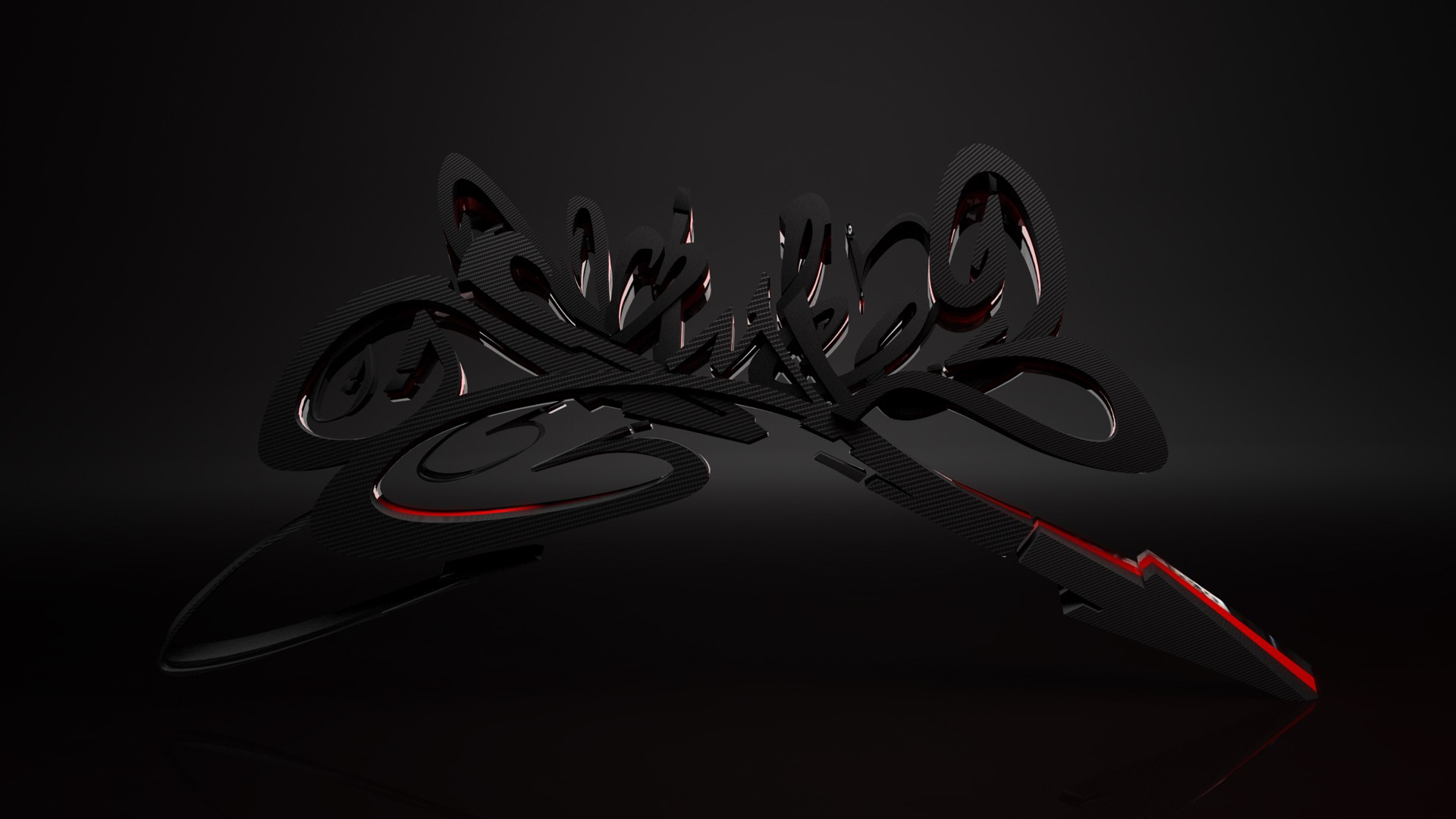 Обои черный цифровое искусство визуализации на рабочий стол